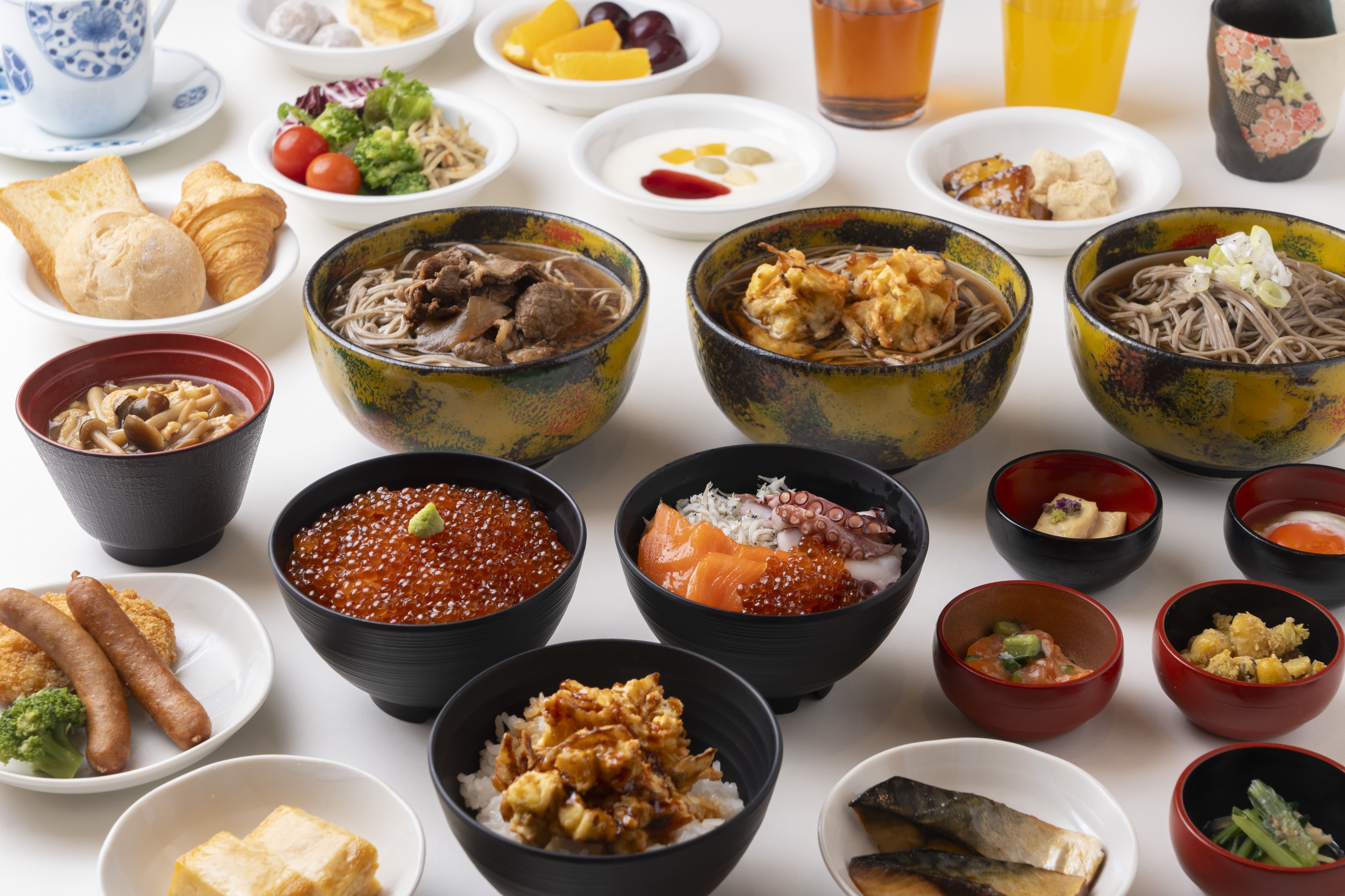 【朝食】～お好み海鮮丼と季節のかき揚げと蕎麦と和洋ビュッフェ～※イメージ 