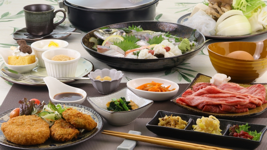 【2食付き】◎淡路牛すき焼きコース♪∪・ω・∪