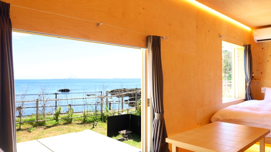 【楽天スーパーSALE】オーシャンビュー確約グランピング！夕食はBBQ♪(夕朝食付)