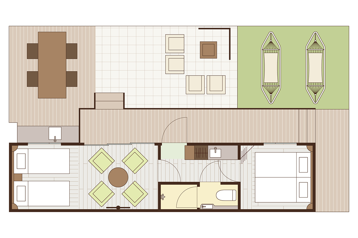 【グランピングフォース】28㎡/定員4名◆トイレ・シャワー付◆