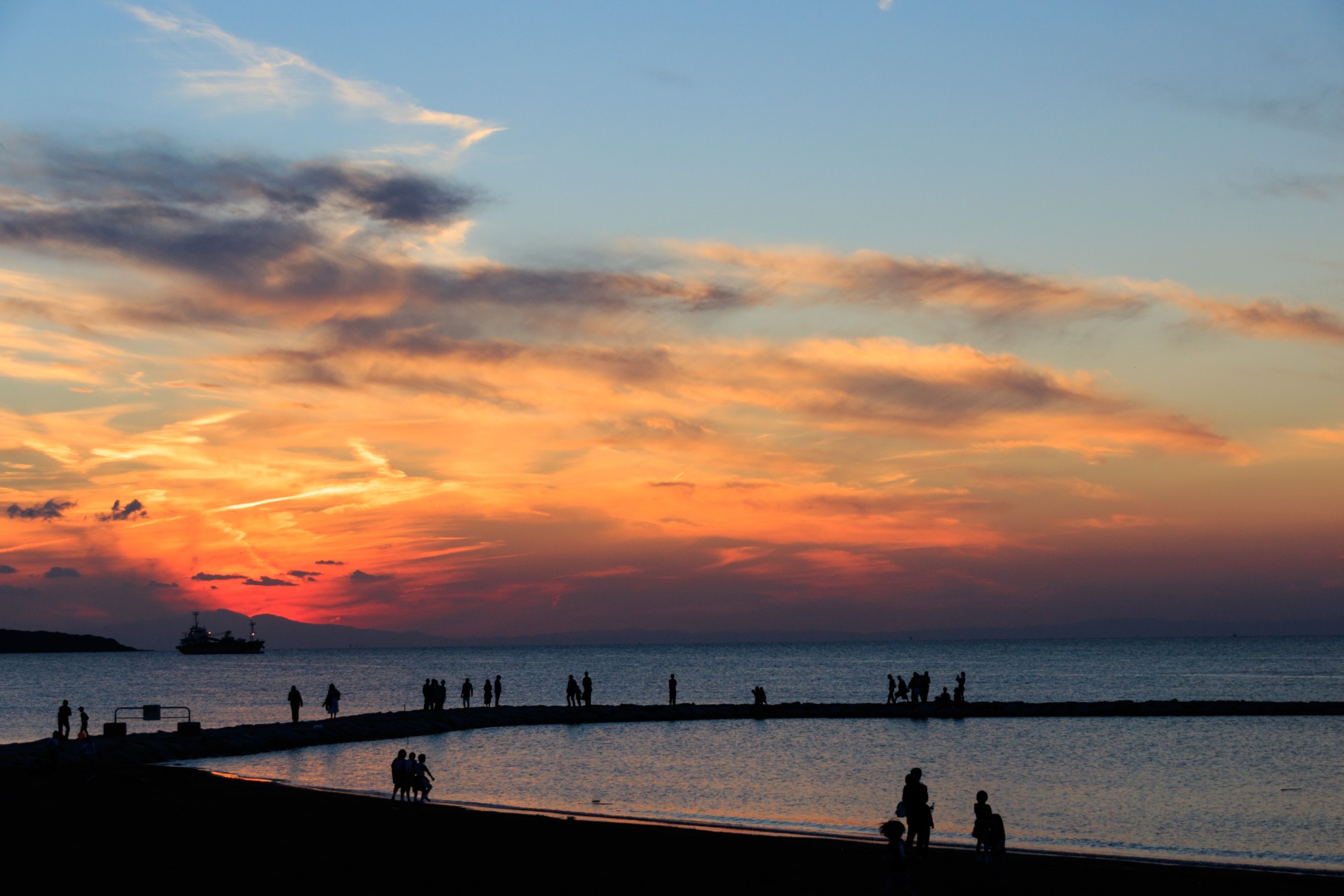「北条海岸」のサンセットタイム