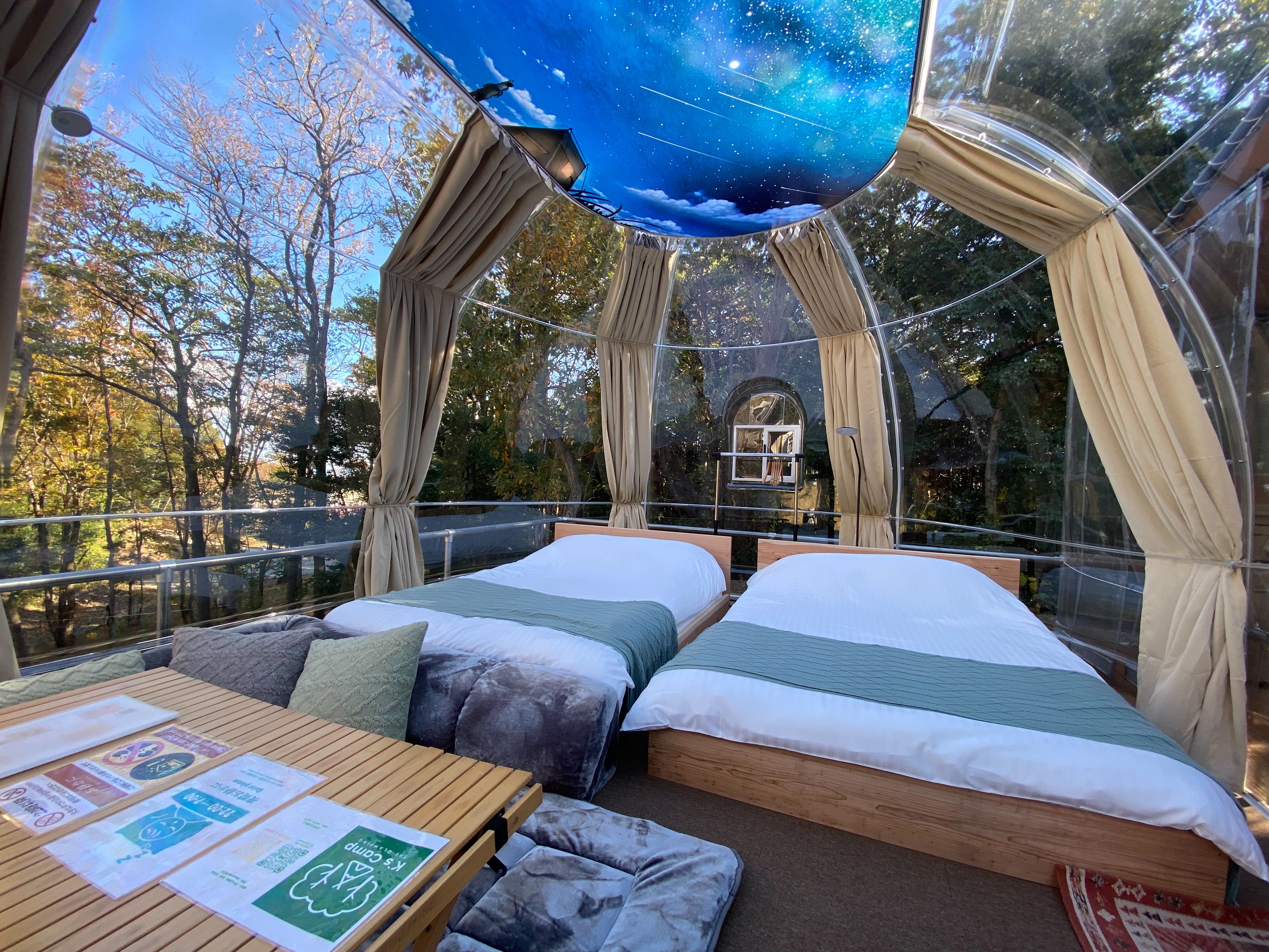 オーバルクリアドームテント