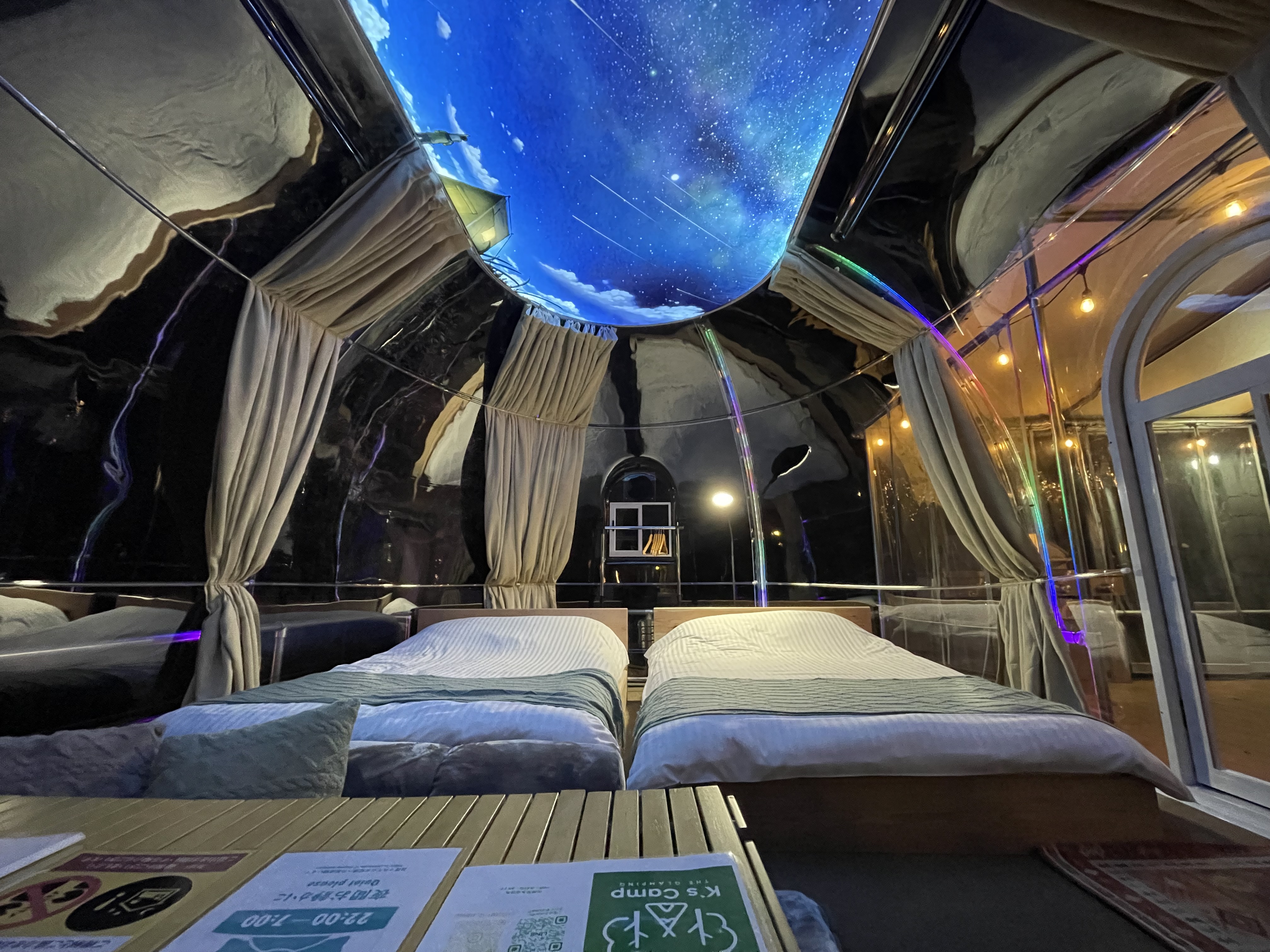 オーバルクリアドームテント