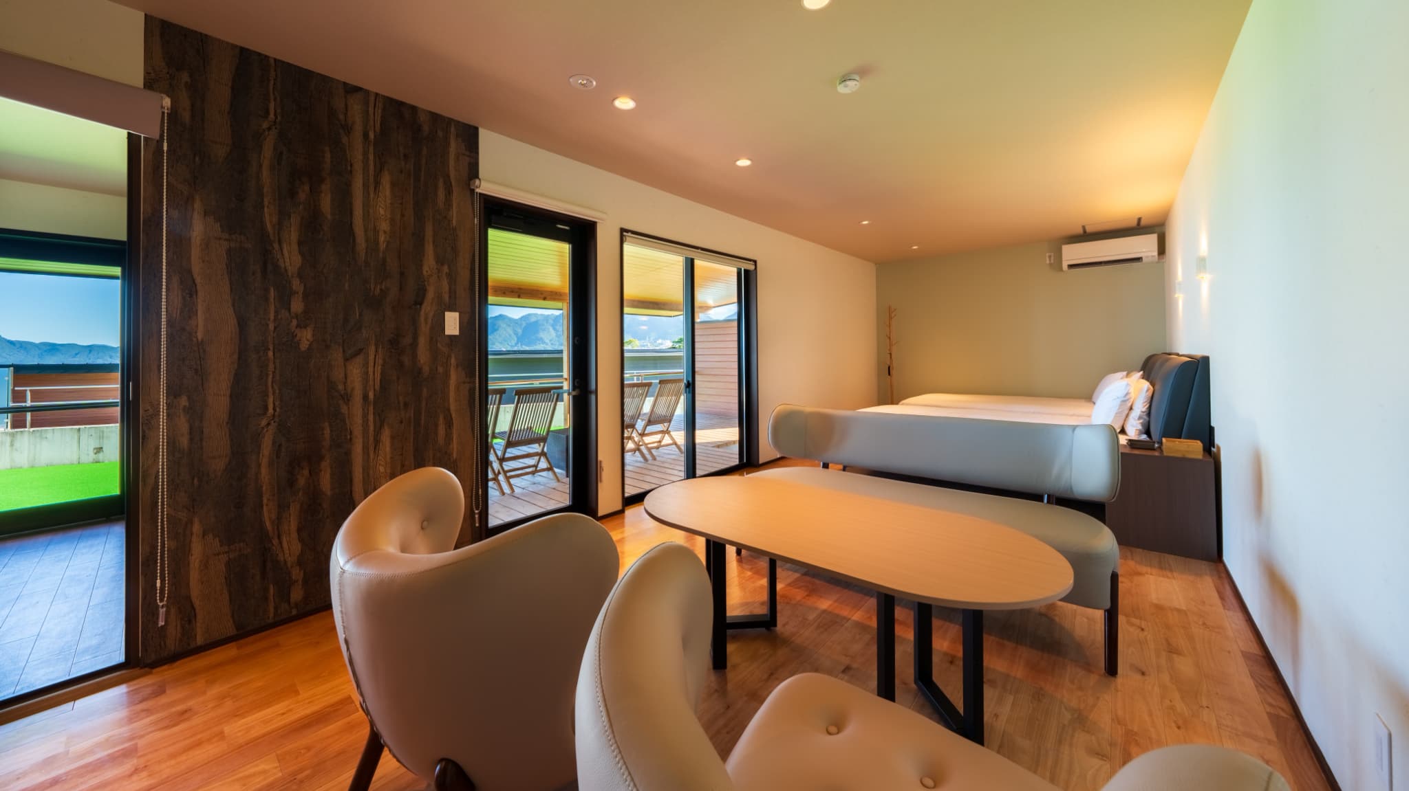 【スタンダードヴィラ／洋室／2ベッド】温泉・低温バレルサウナ付