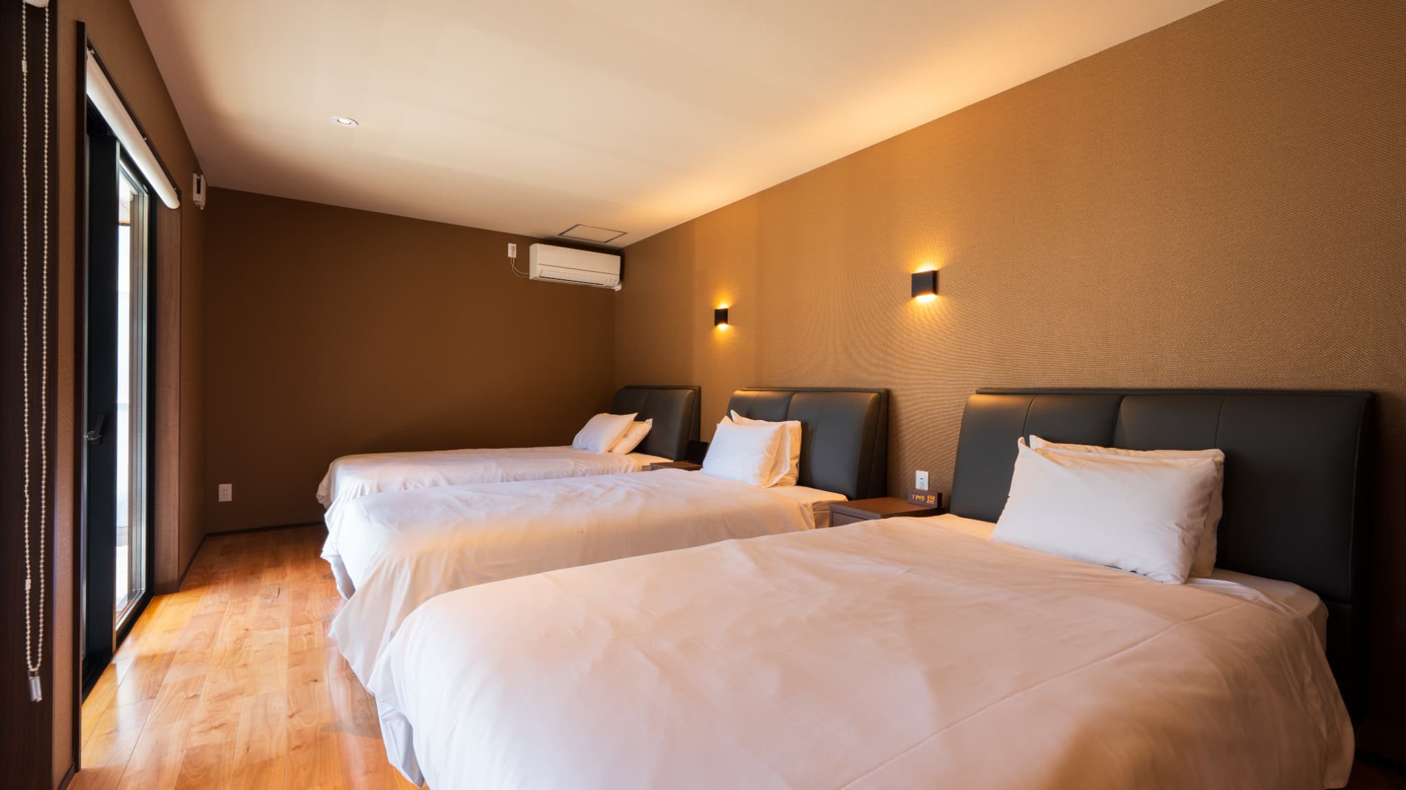 【スタンダードヴィラ／洋室／3ベッド】眺望なし