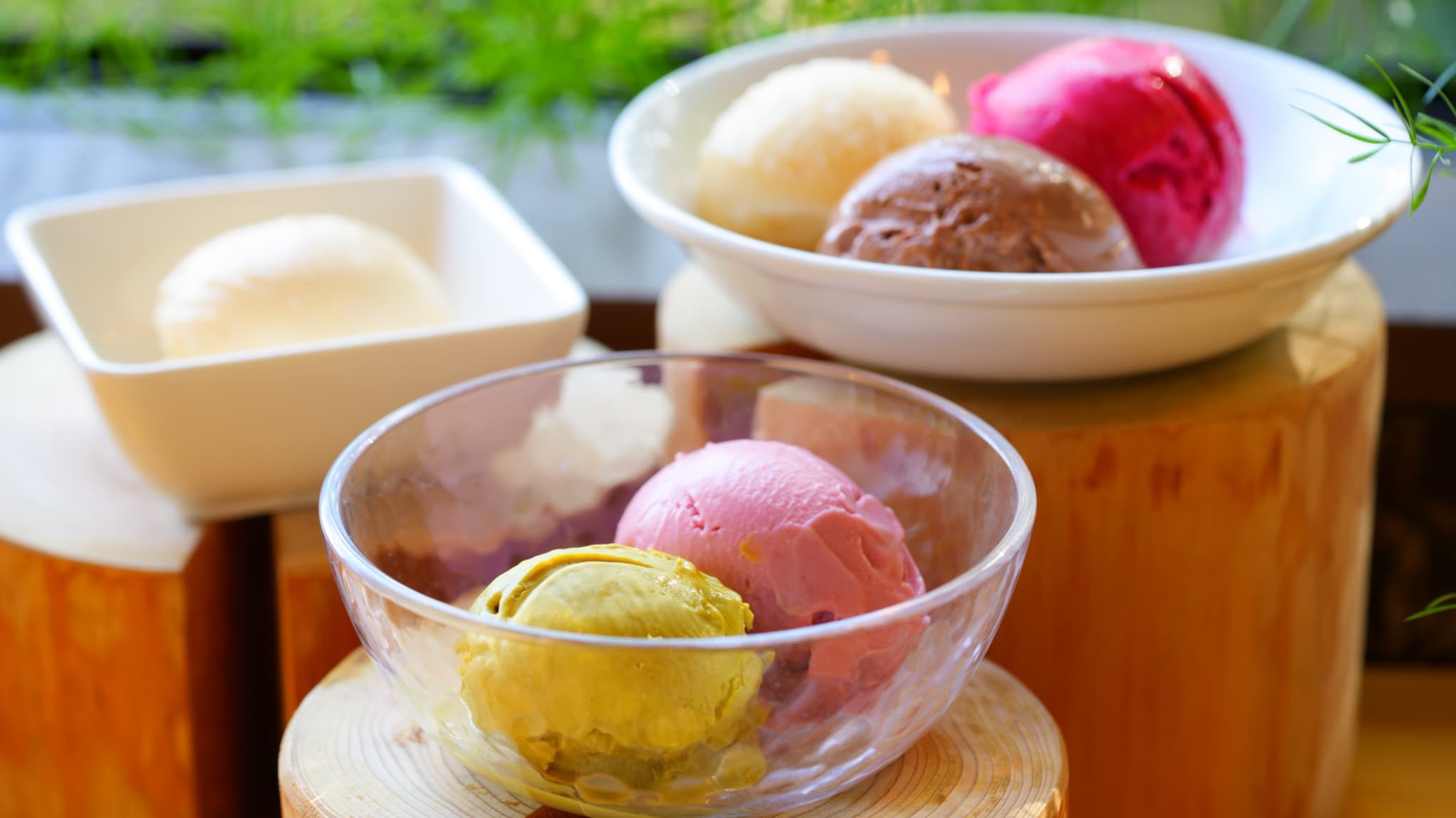 パティシエオリジナルのジェラートも無料／一例 