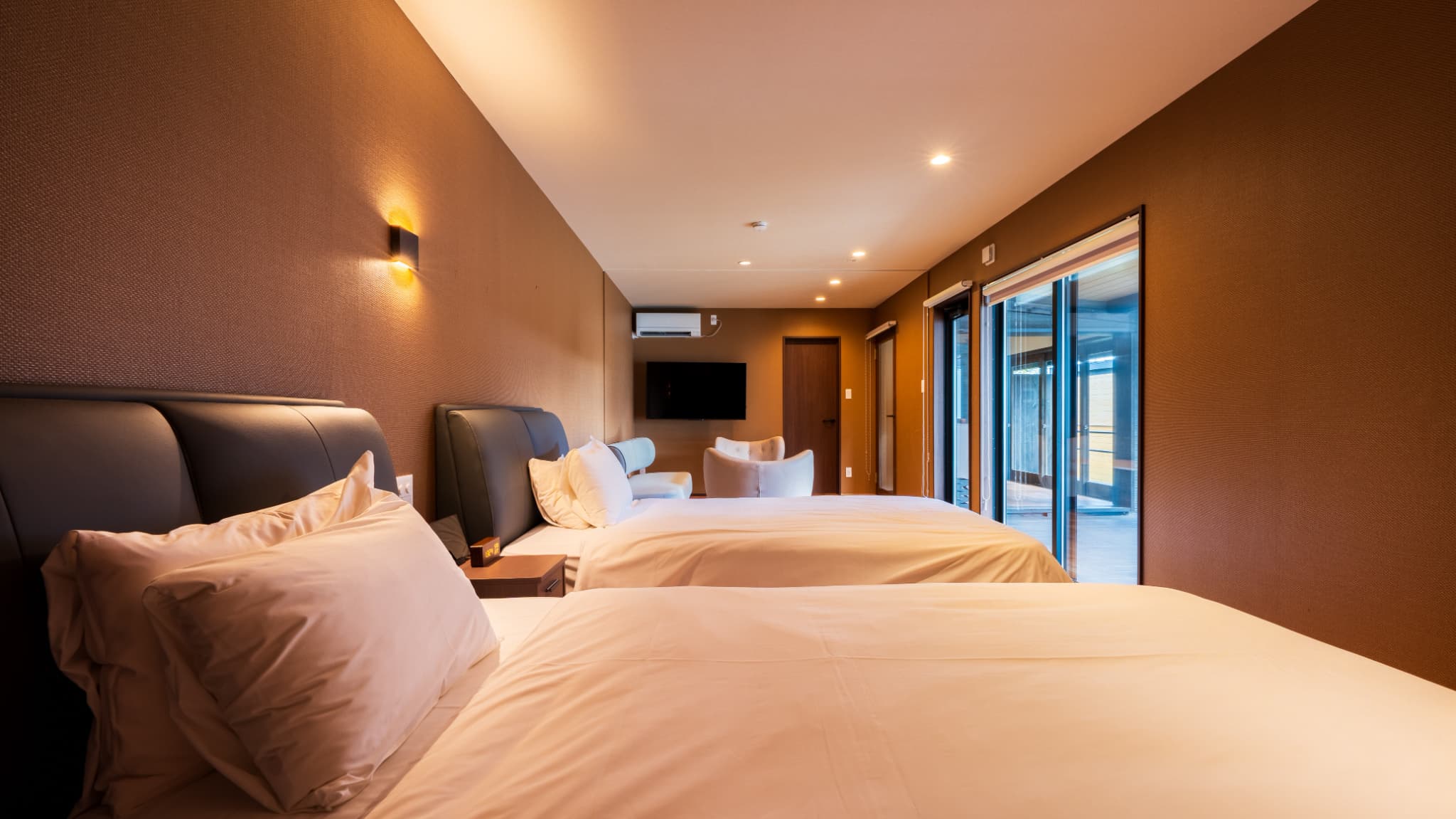 【スタンダードヴィラ／洋室／2ベッド】眺望なし