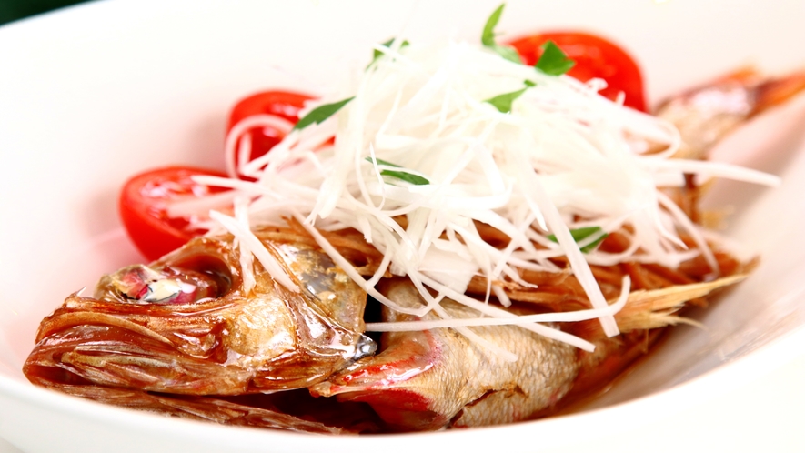 夕食◆FukuFukuオリジナル！金目鯛の中華蒸し♪