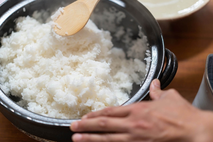 【朝食】長崎県産米　炊き立て土鍋ご飯