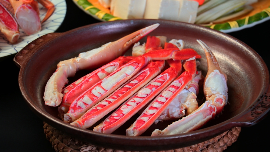 活ガニの刺身付き【カニ鍋×宝楽焼きガニ】松葉ガニを食して冬の味覚を堪能♪