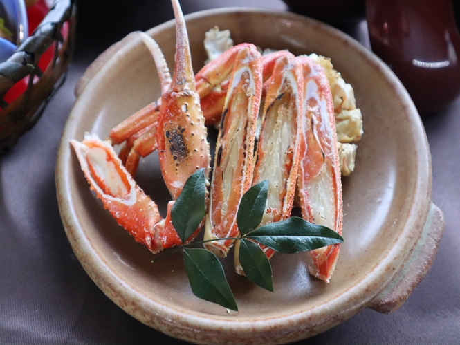【デイユース】休憩｜貸切個室｜温泉入浴｜焼きがに御膳（焼き蟹・蟹飯）