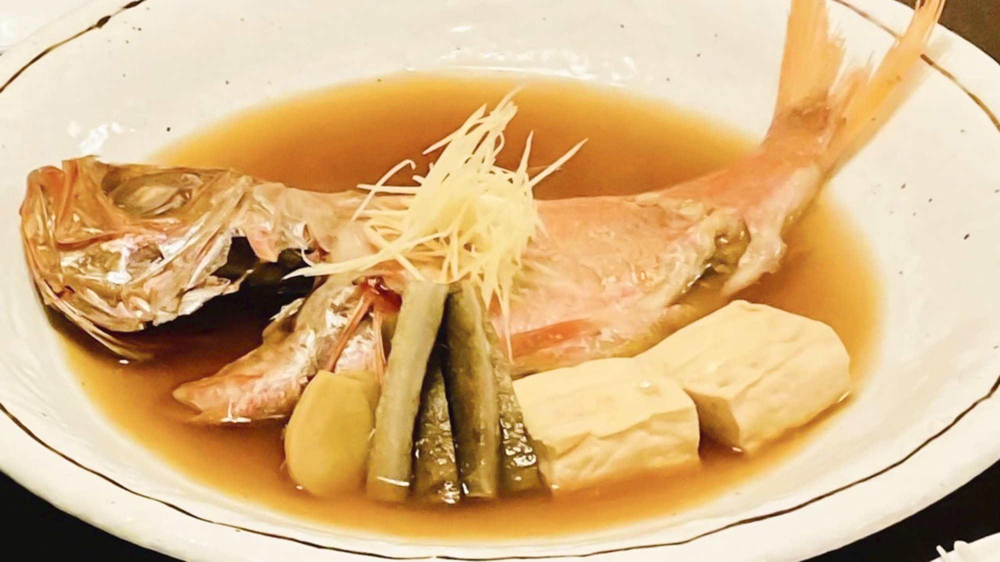 ・【食事】伊豆・熱海で食べたい魚と言えば金目鯛の煮付け、ぜひ、ご賞味ください