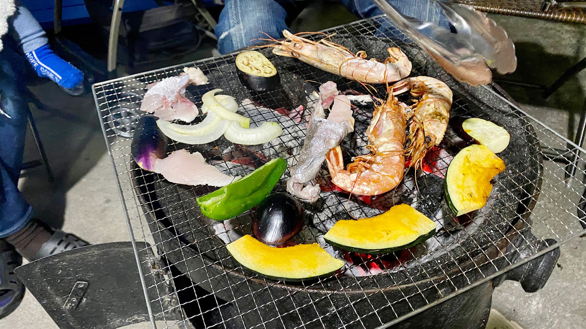 BBQの様子*