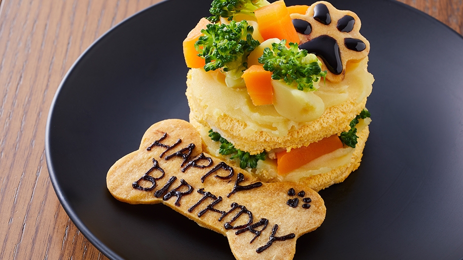 【愛犬の記念日をお祝い】ワンちゃんケーキ付アニバーサリープラン（二食付）