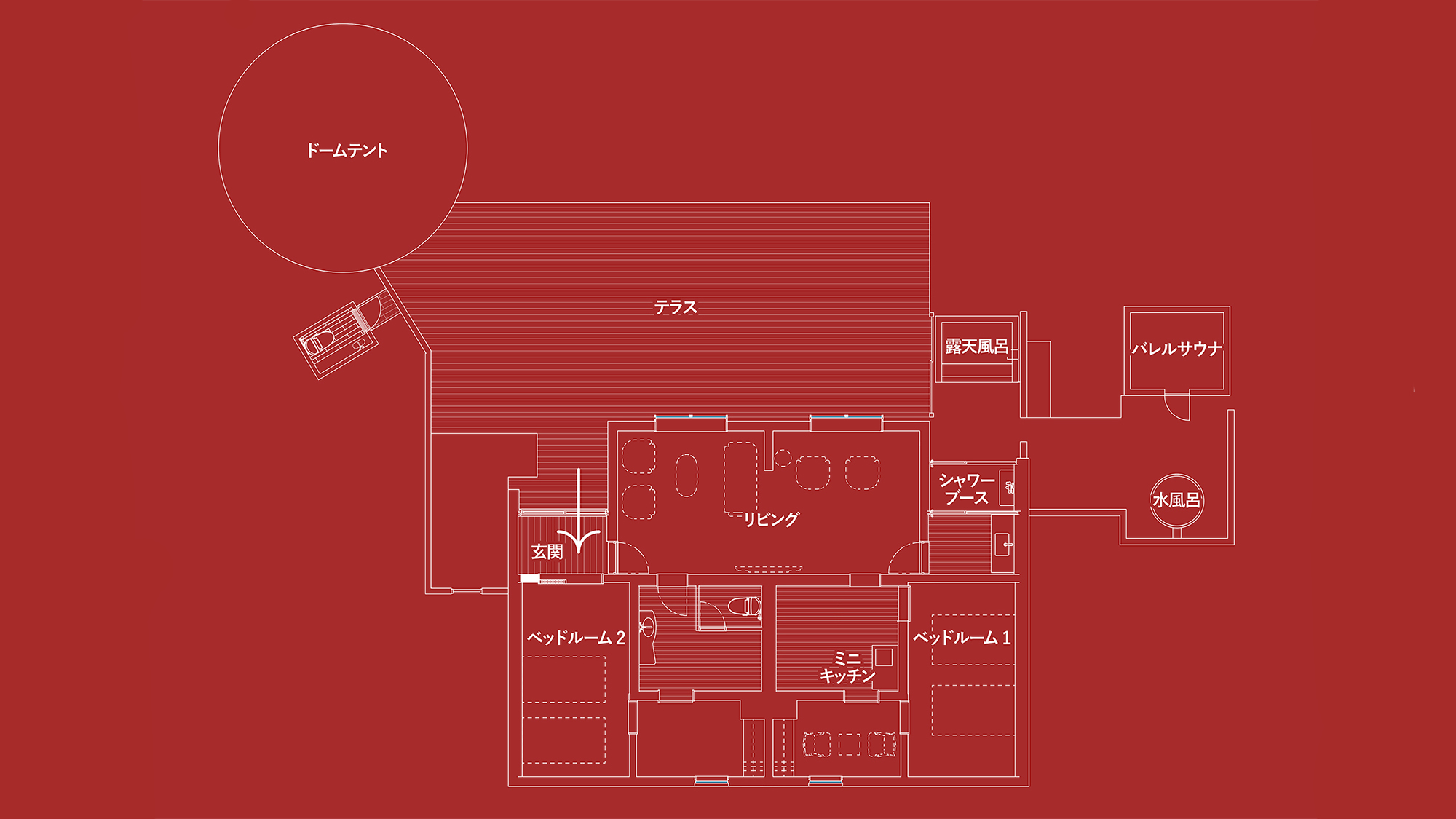 温泉露天風呂付ヴィラA
