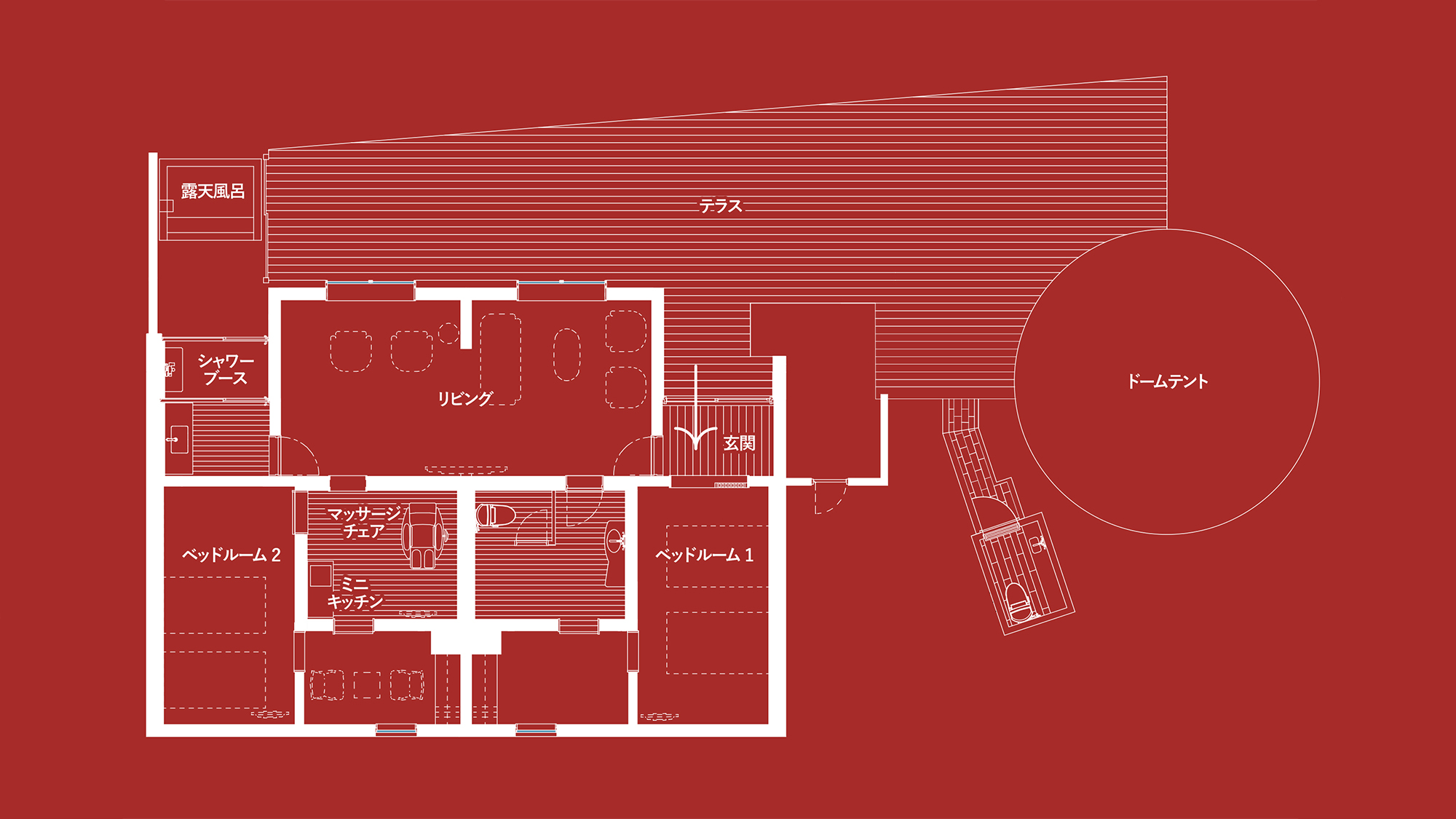 温泉露天風呂付ヴィラB