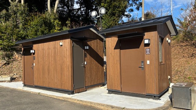 【RVキャンプ】洗い場とトイレを新設！24時間ご利用いただけます。