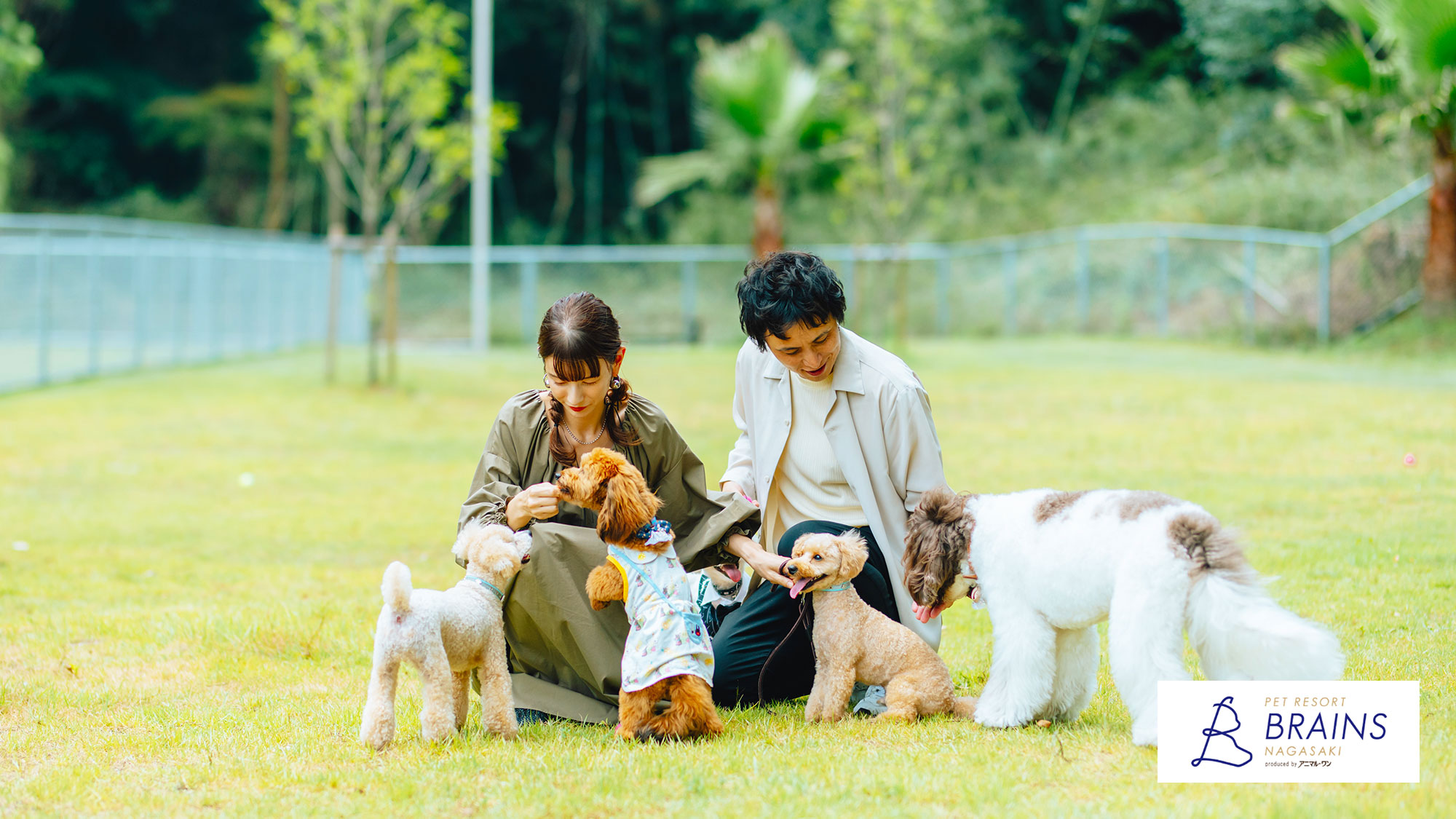 【ドッグラン】リード無しで自由に走り回れます。愛犬と一緒に思いっきり遊んでください♪