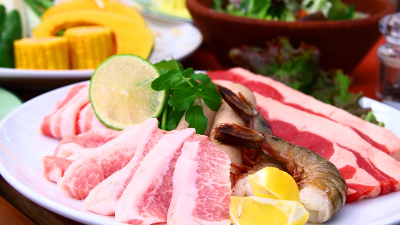 ◆夕食付-BBQ-◆ 仲間とBBQでジューシーな富士ヶ嶺ポークを堪能【スタジオ無し】