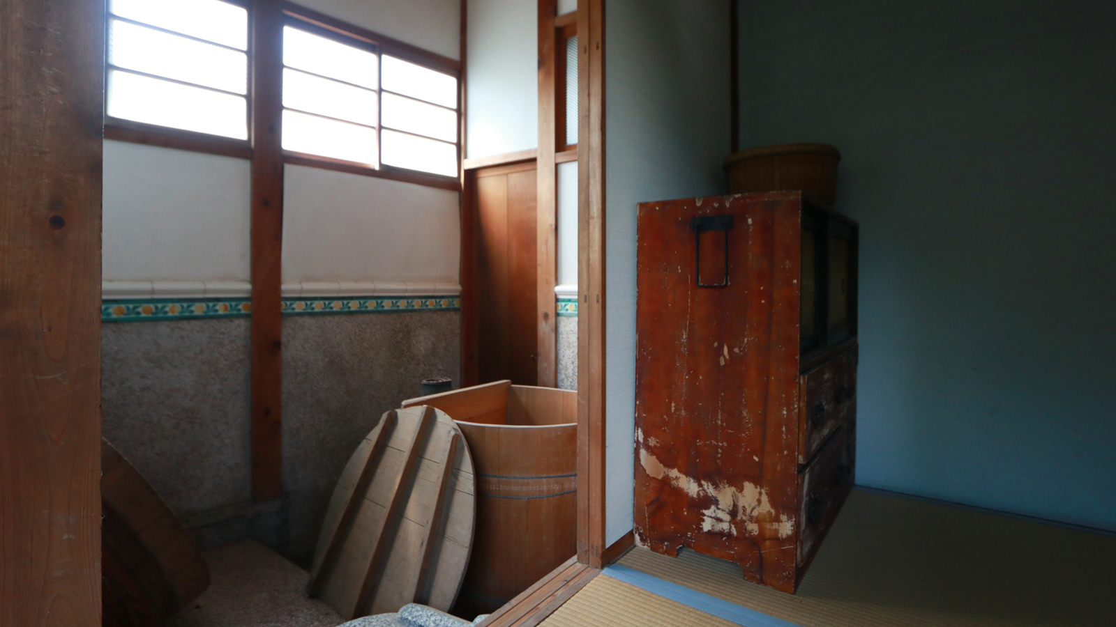 【館内】明治時代に使用されていた風呂場