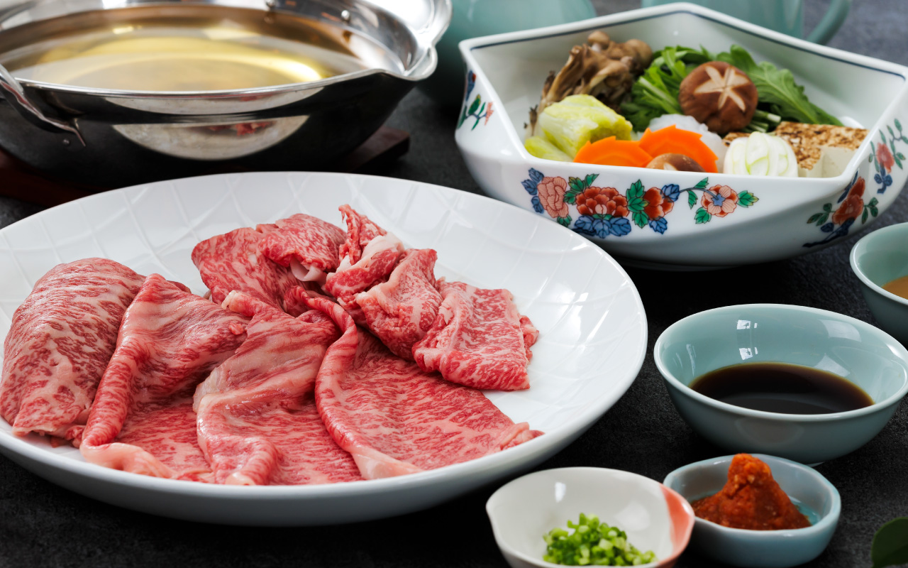国産和牛のしゃぶしゃぶ