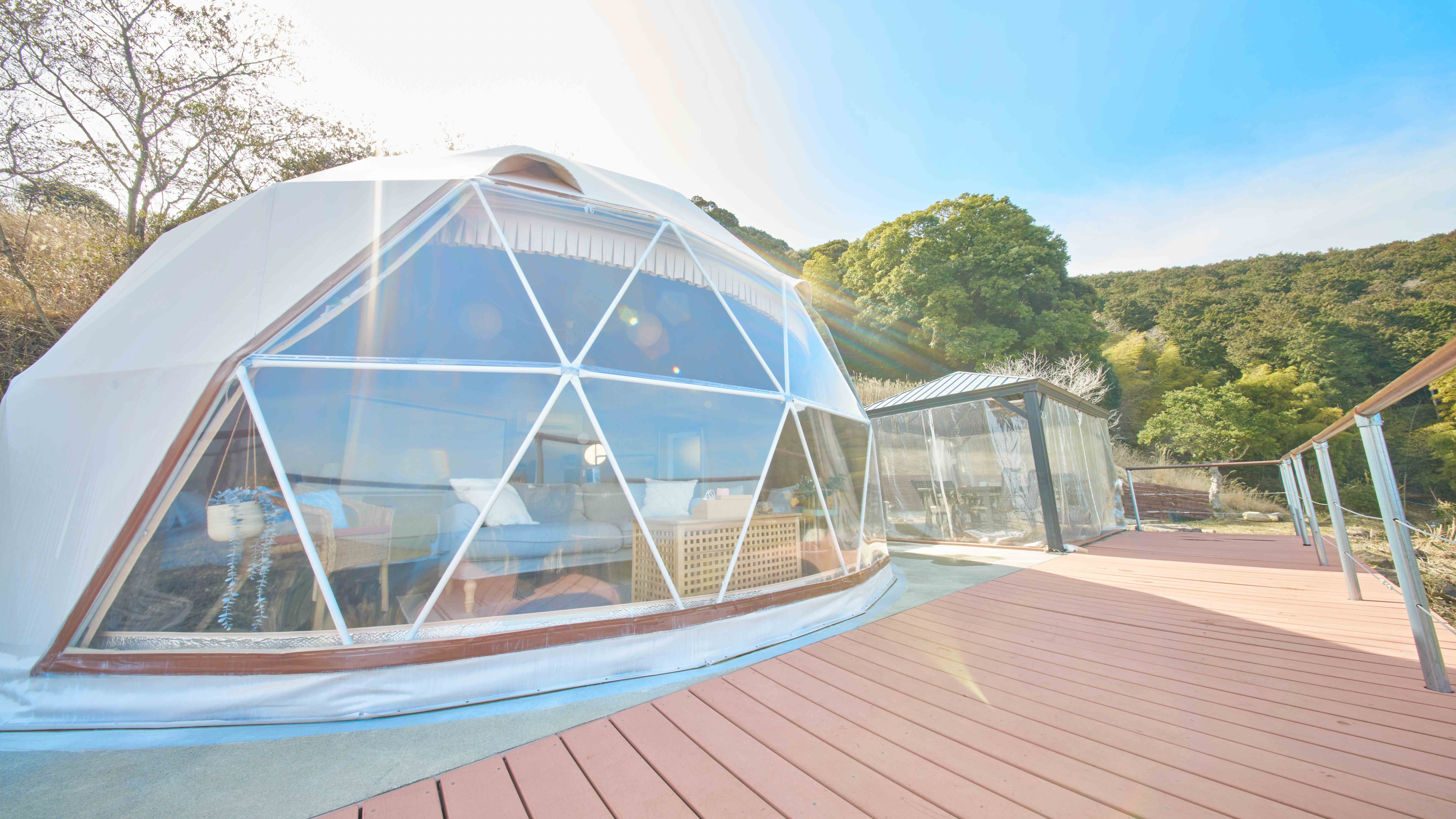 ・【ドームテントD】スマートロック利用。非対面でのチェックイン・アウトになります