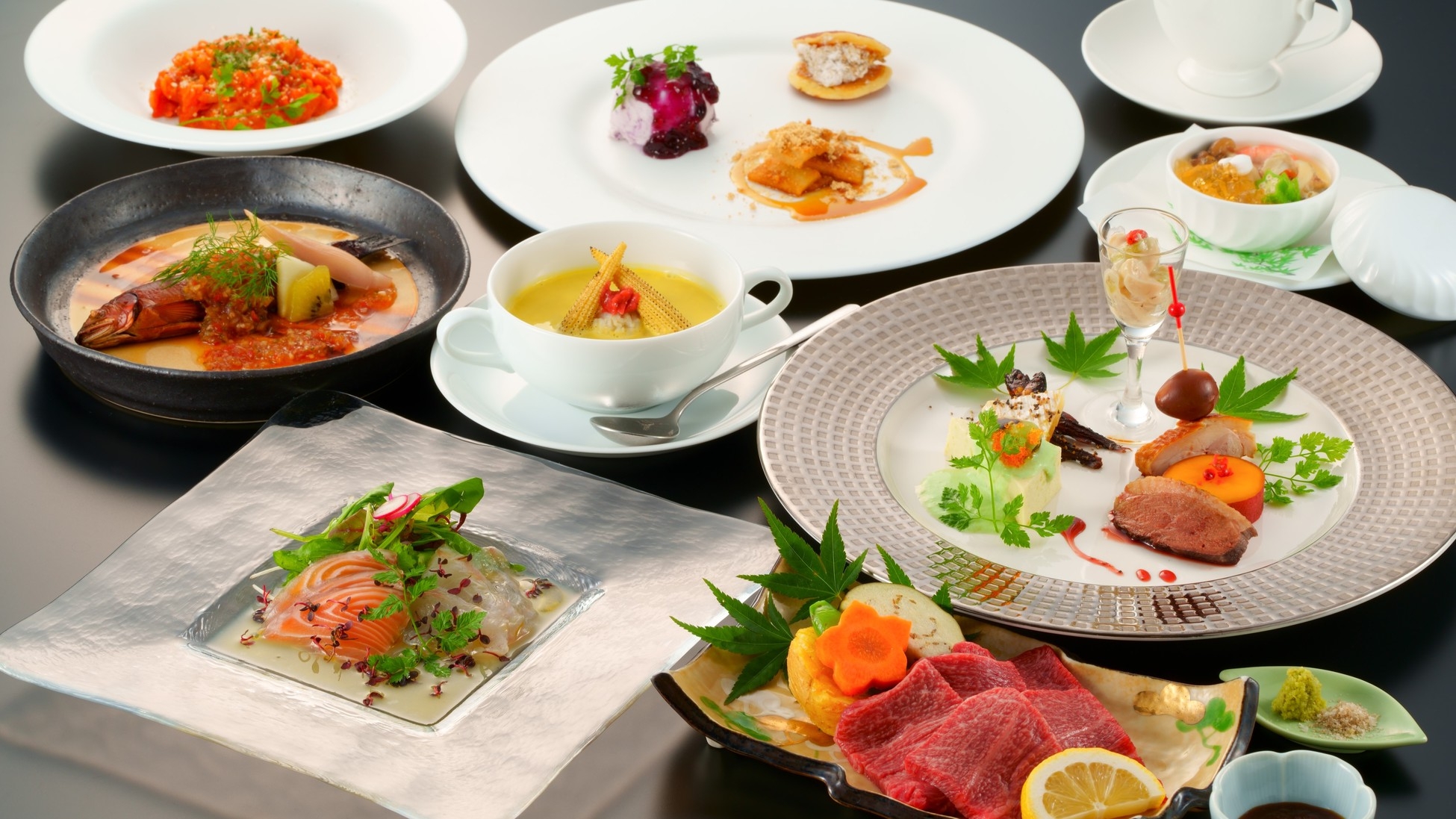 【旅得クーポン付】【1泊2食付】地元食材を使った創作料理と天然温泉を満喫！くじゅう観光の拠点に♪