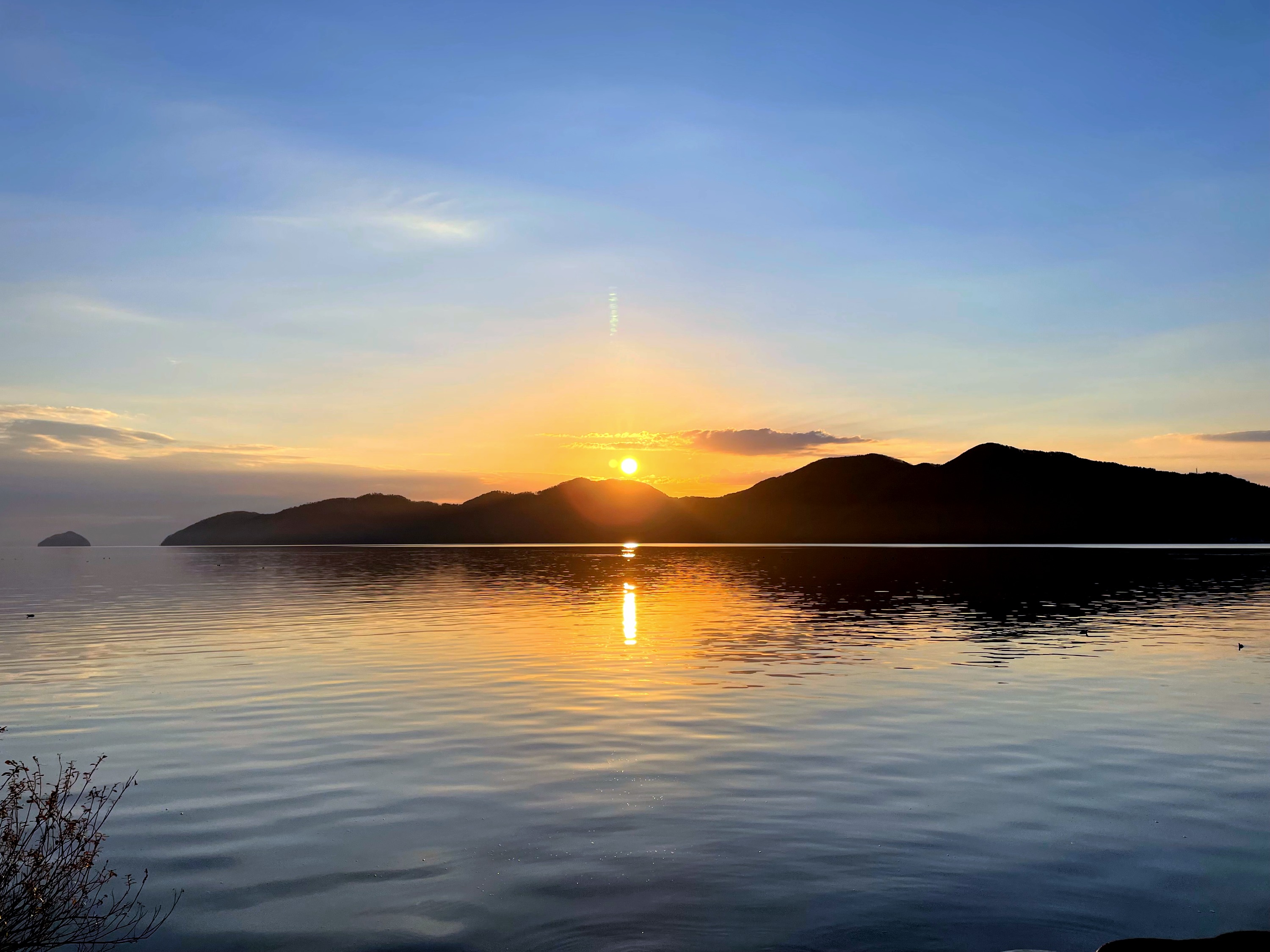 琵琶湖夕日