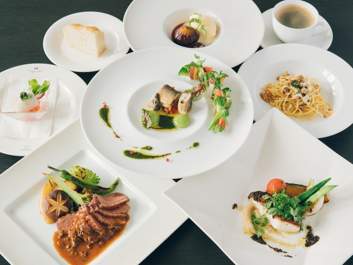 夜のお食事は、温泉街の本格イタリアンディナー