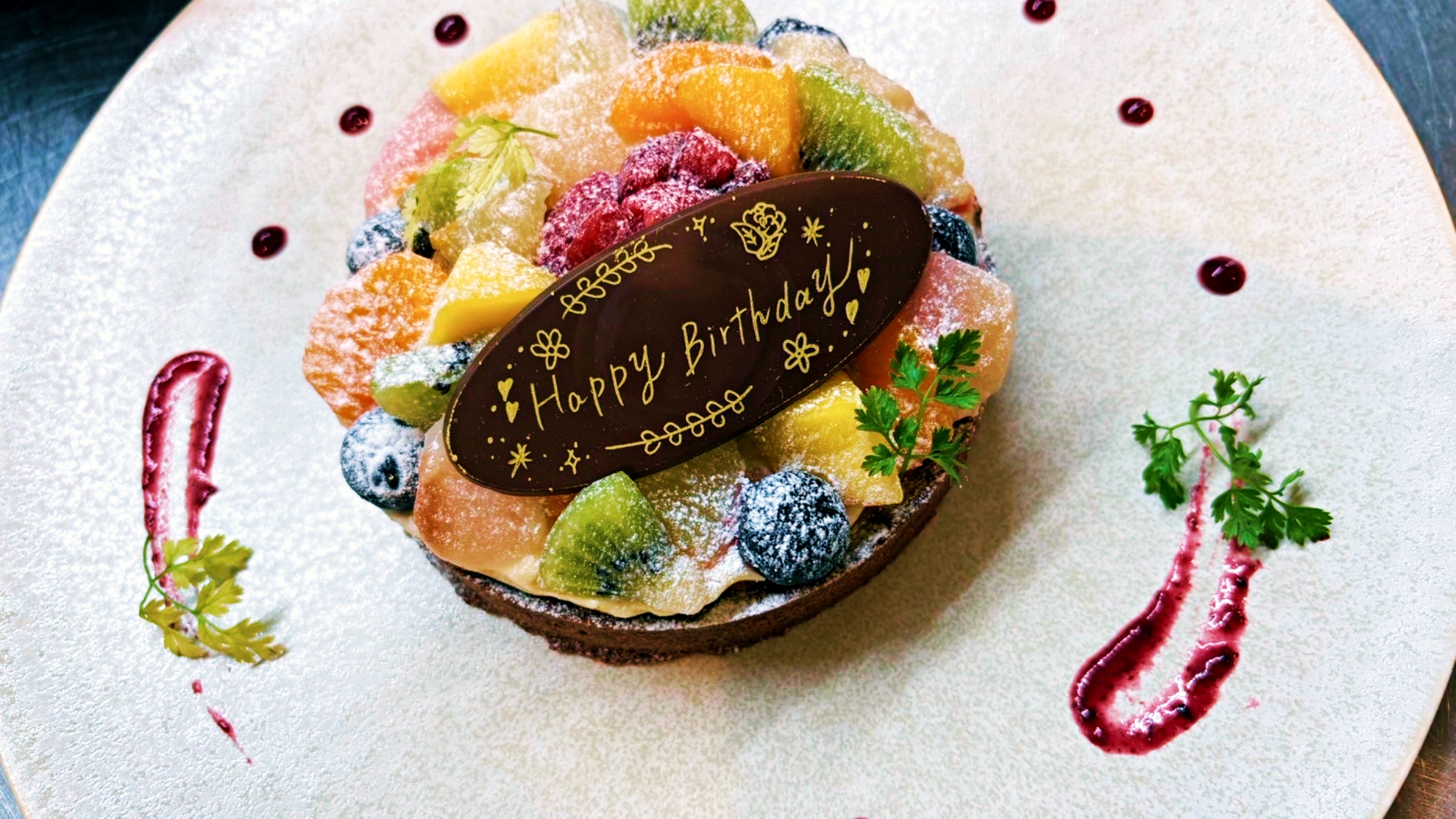 *アニバーサリープラン　フルーツタルト一例