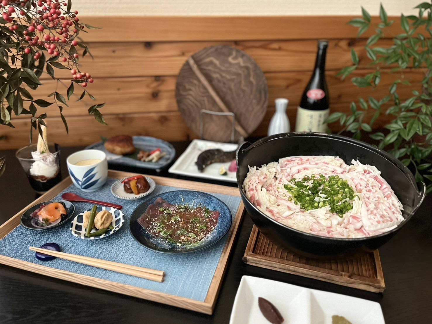 【冬季限定】【信州豚鍋】冬はあったかお鍋でほっこりおこもり旅【1日3組限定】