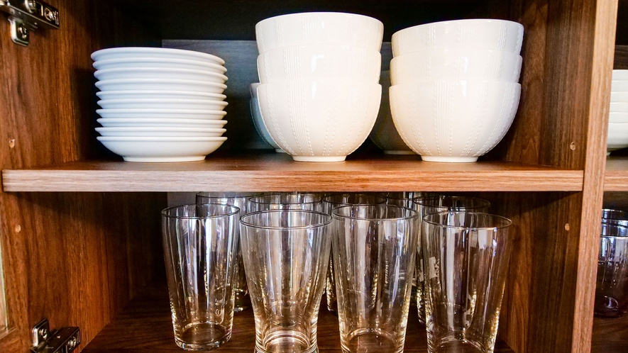 ・【キッチン】小皿・お椀・グラスをご用意しております