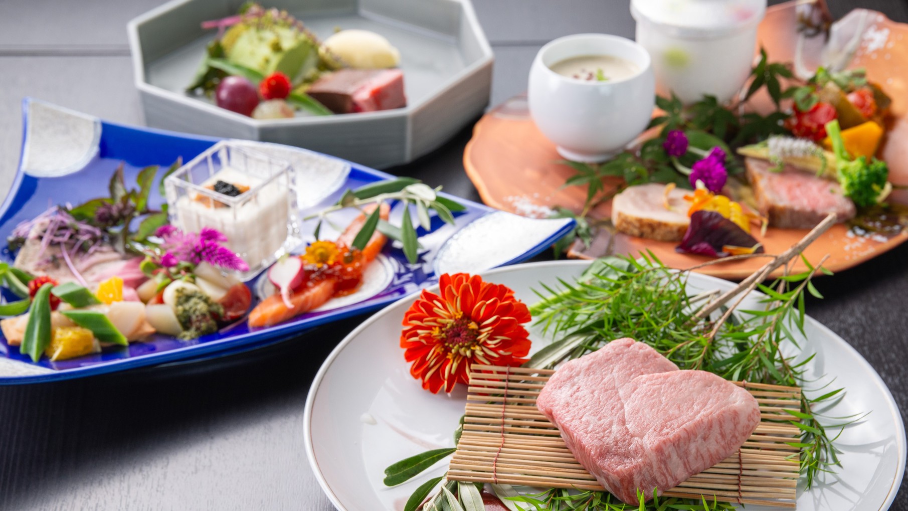 ＜二食付＞夜は豪華な嬉野フレンチ懐石ディナー＆おしゃれに朝活☆ごほうび朝食アフタヌーンティープラン