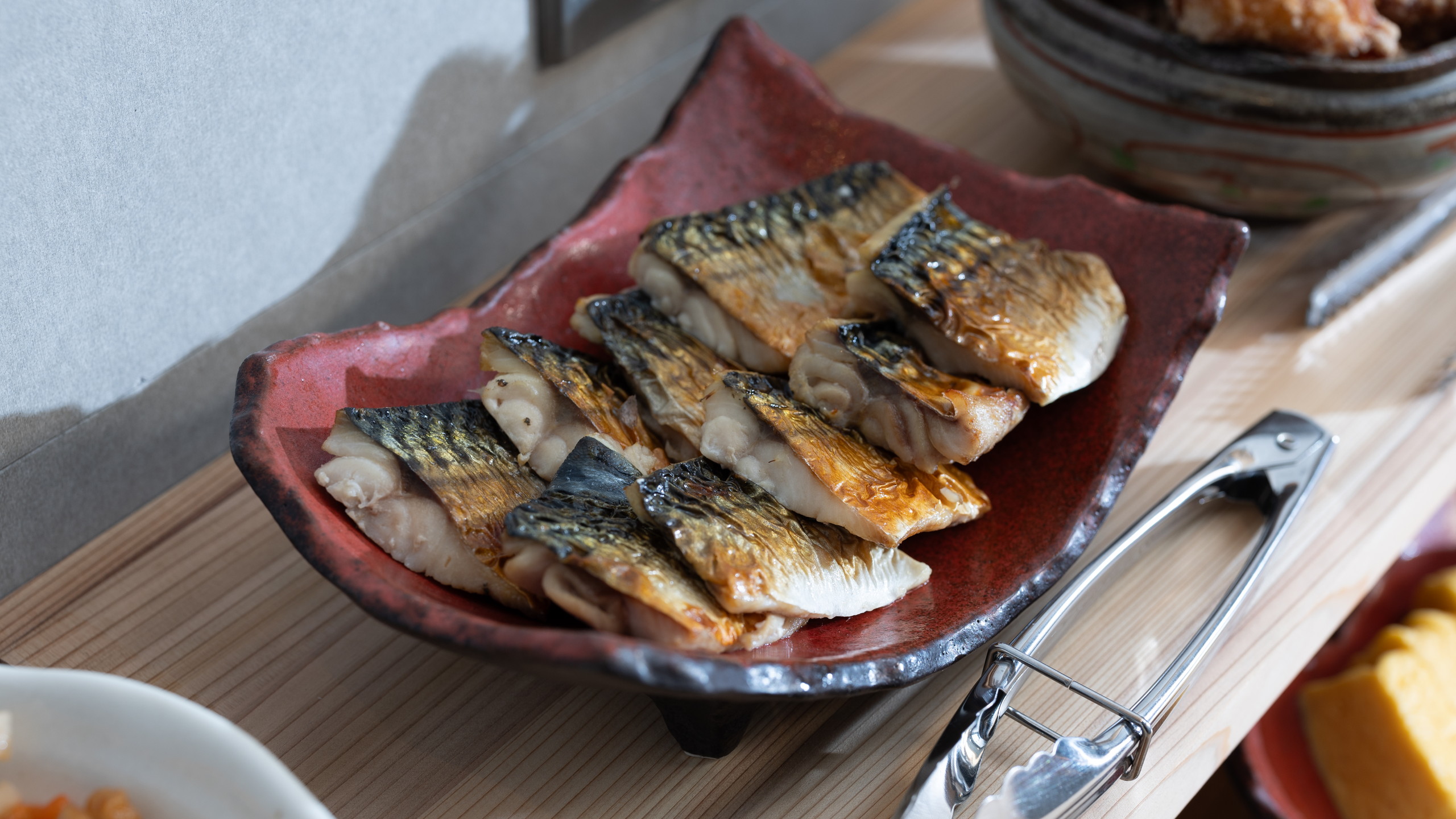 朝食バイキング　さばの塩焼き