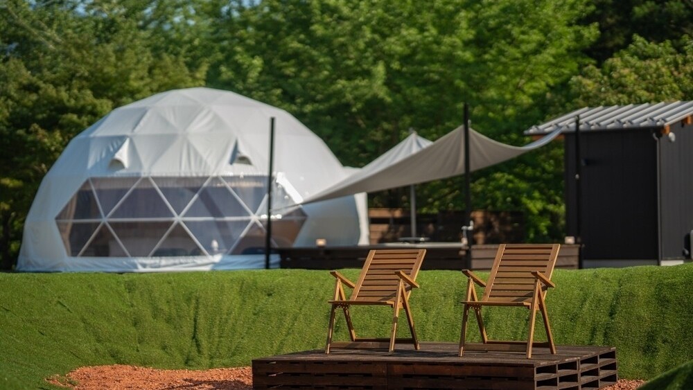 星空観察専用の 星見やぐら