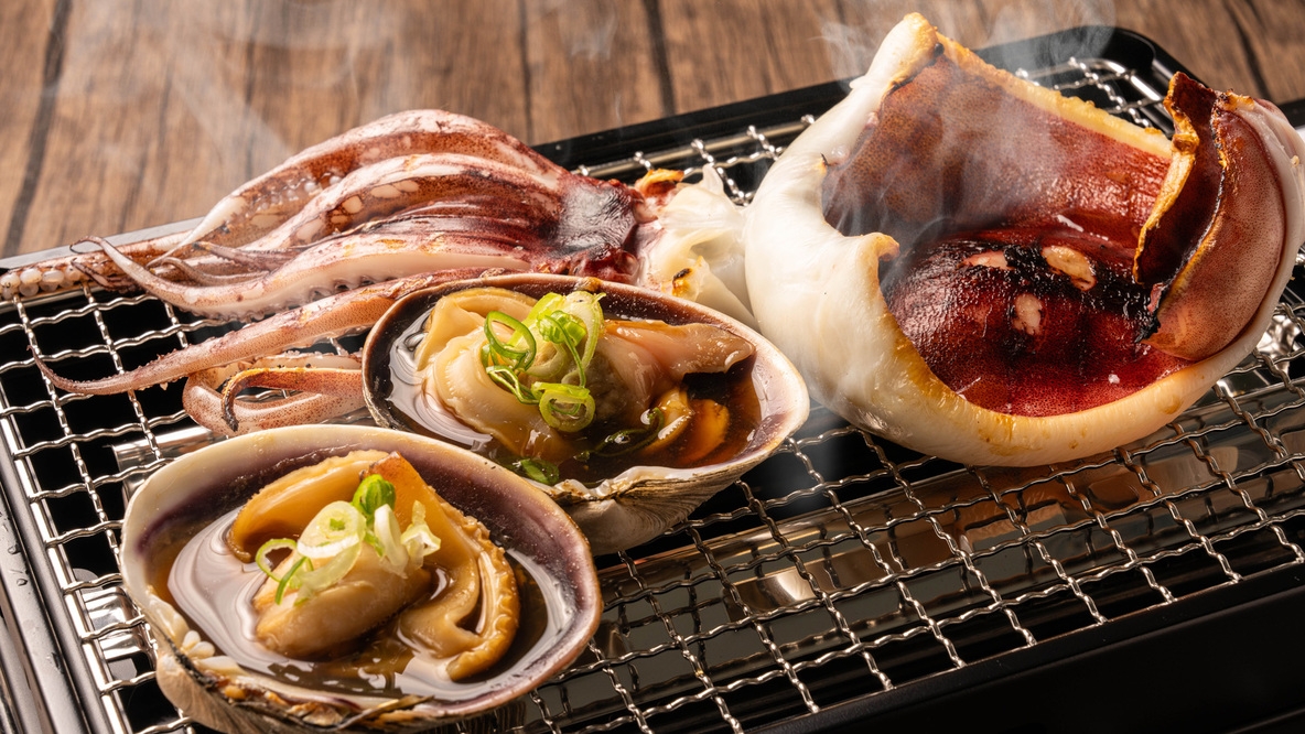 【BBQ】　海の幸＆肉のW主役！浜焼きグランピングBBQ！