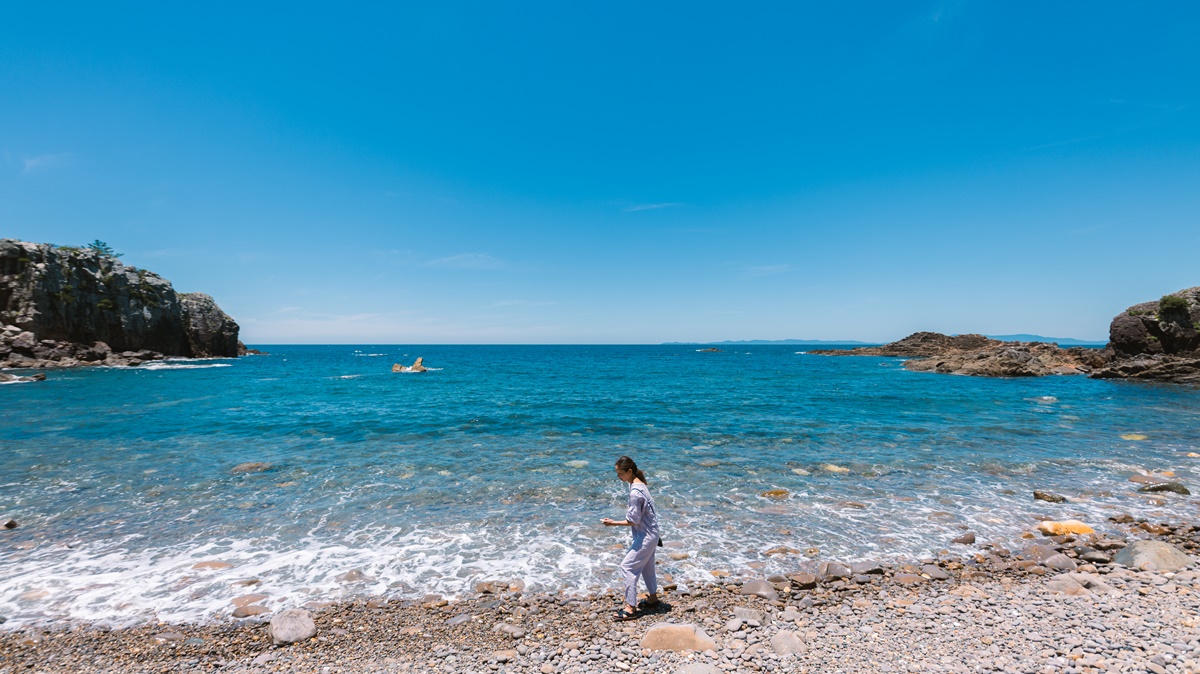 鬼海ケ浦の海岸