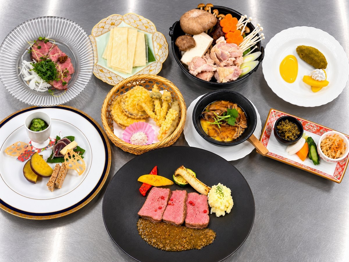 【当館自慢の料理プラン】上州牛ステーキコース料理　群馬の味覚を堪能するプラン〜２食付き〜