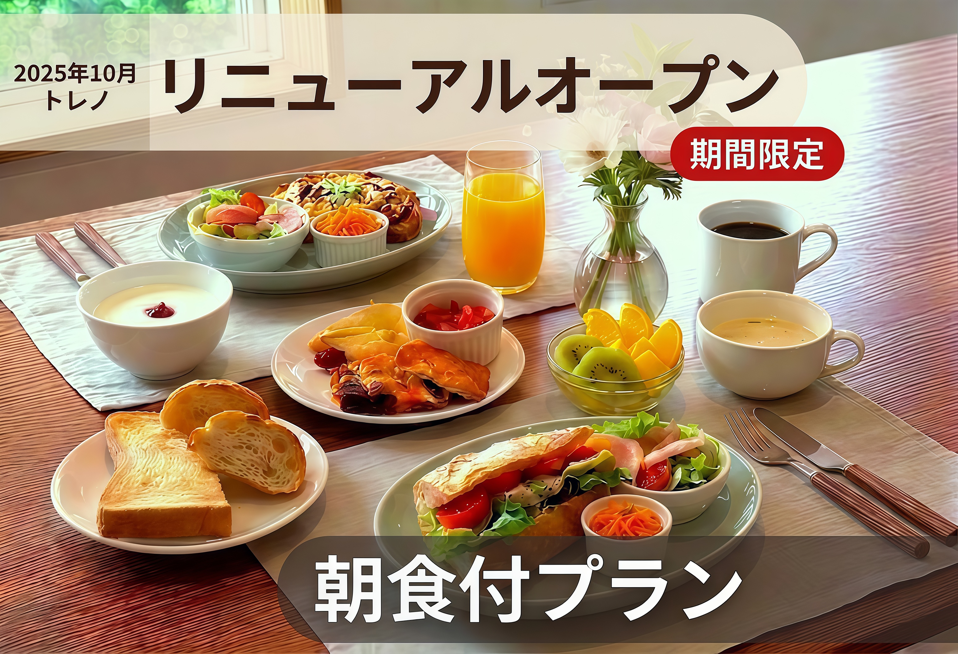 【期間限定】リニューアルオープン記念プラン＜朝食付＞