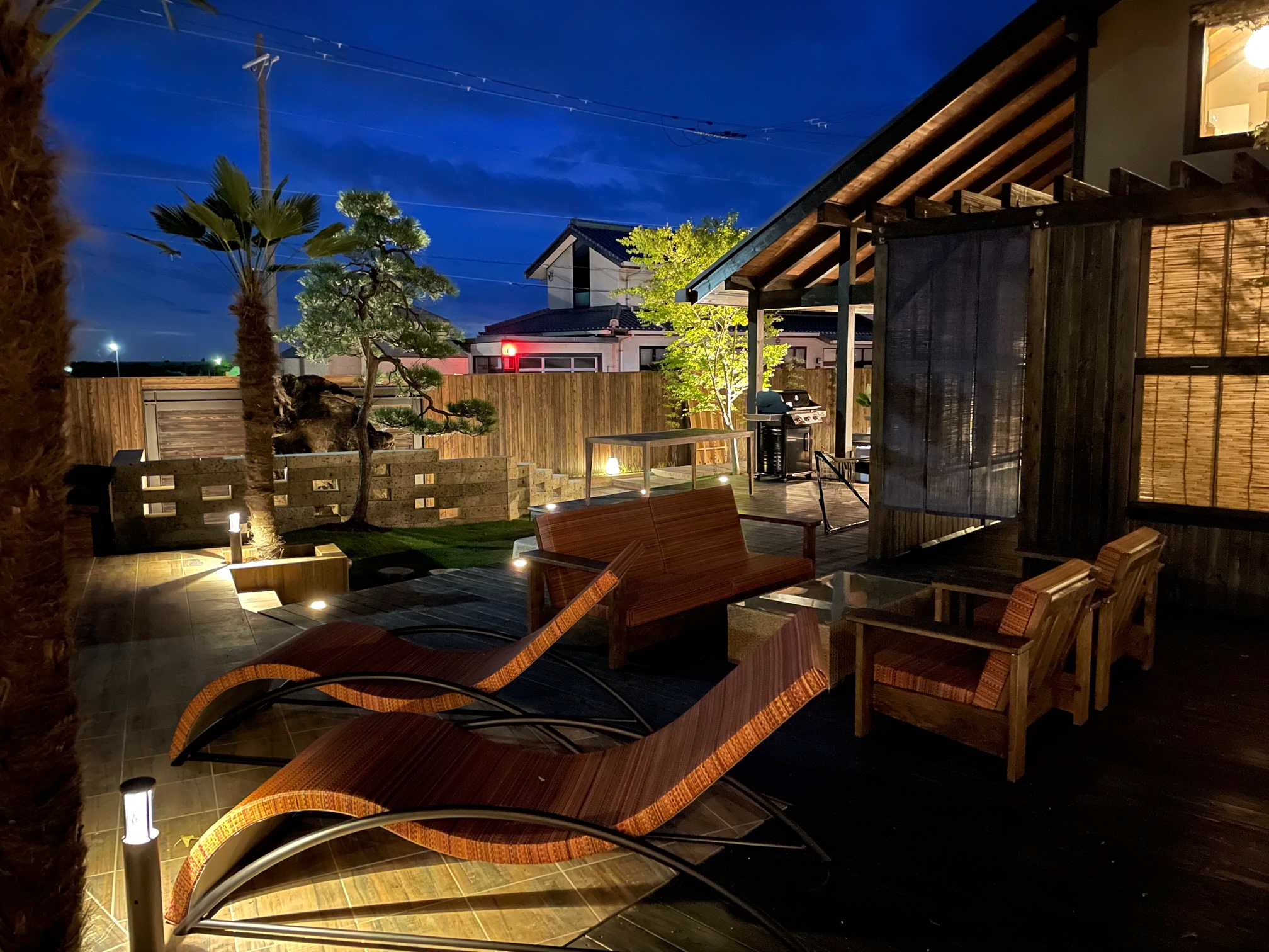 夜のテラス②