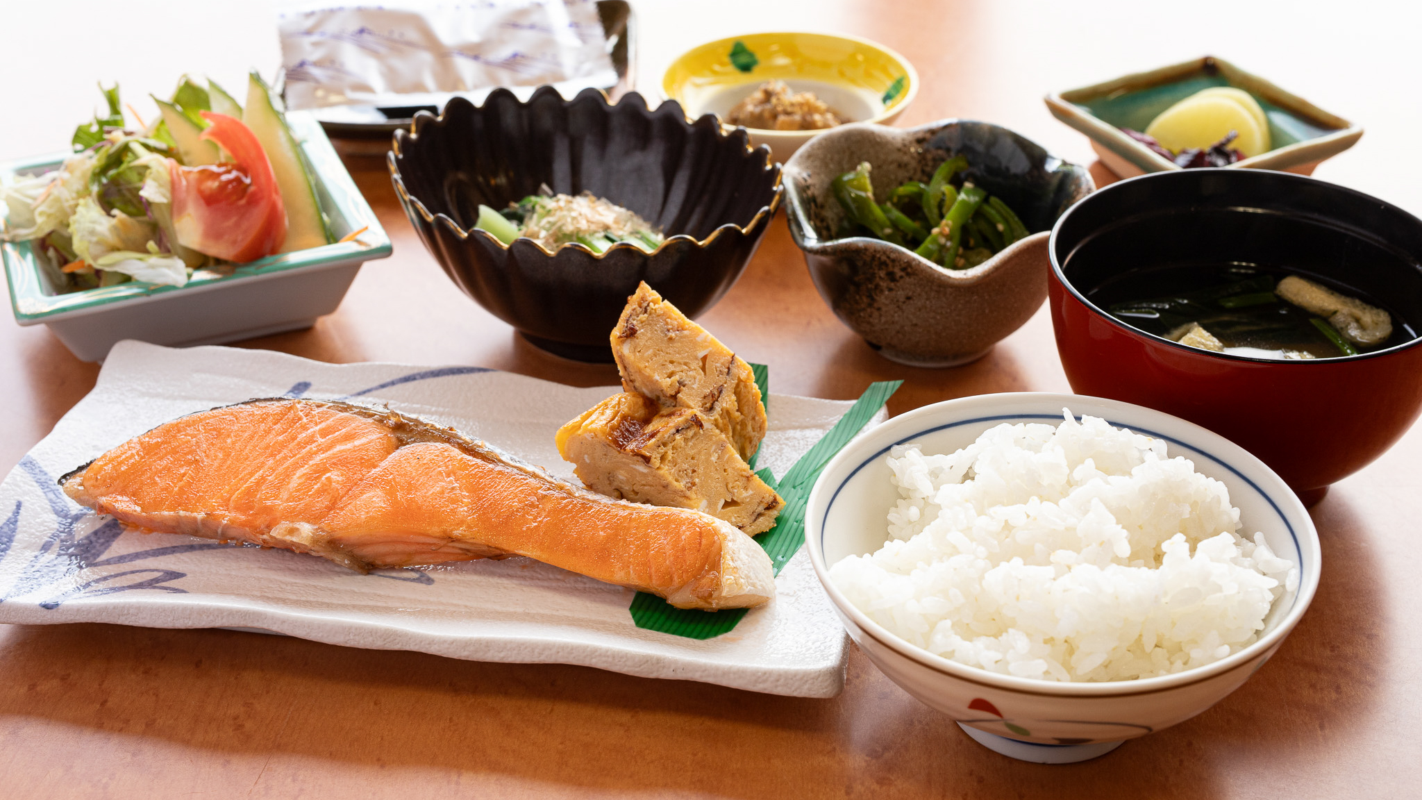 【朝食】体にやさしい朝ごはんで、登山前のパワーチャージを。