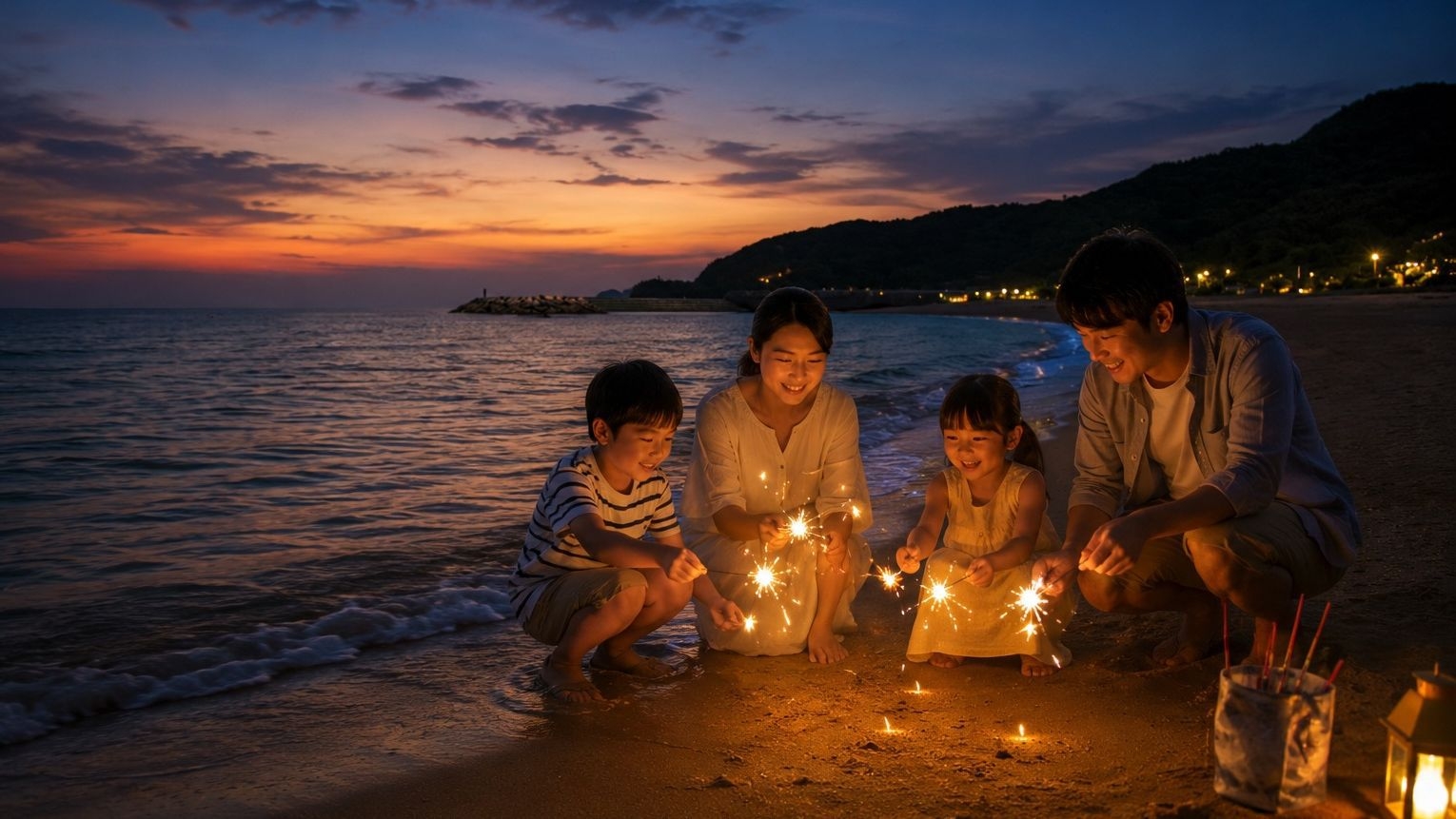 【夏休み限定】家族リゾート旅×海辺のBBQ（お肉メイン）｜幼児添い寝０円・小学生５０％・手持ち花火付