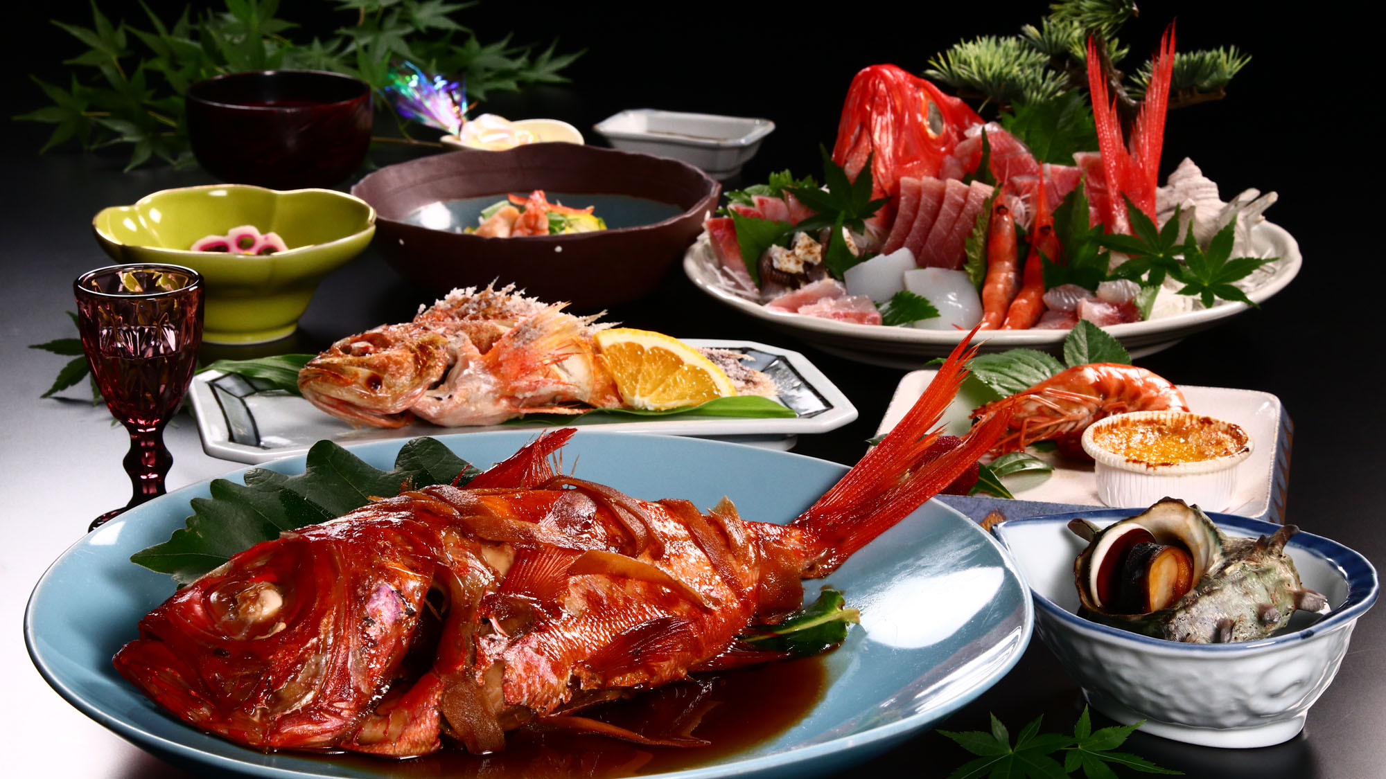 スタンダード一例◇金目鯛姿煮+旬魚皿盛り*