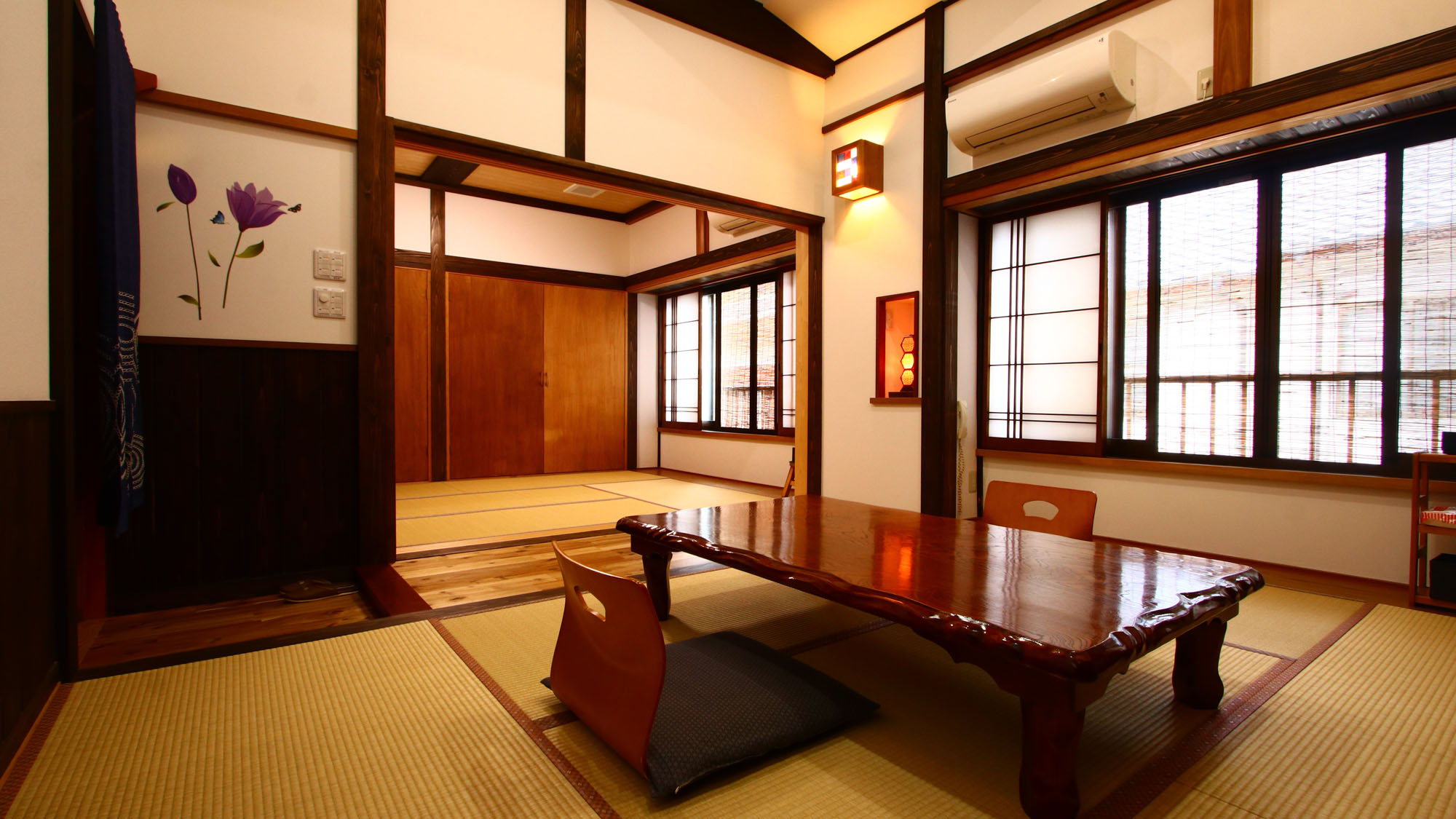 古民家風◇二間続き14畳　ファミリー・グループにオススメ広々二間♪