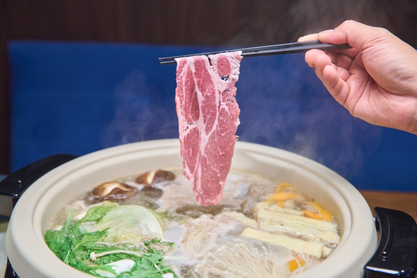 【食材付プラン】 こだわりしゃぶしゃぶオールスターの夕食＆朝食付き （２食付）
