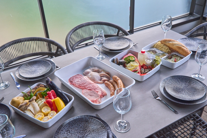 【食材付プラン】 こだわりBBQオールスターの夕食＆朝食付き （２食付）