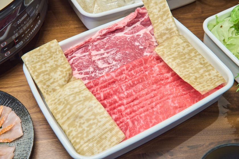 【食材付プラン】 こだわりしゃぶしゃぶオールスターの夕食＆朝食付き （２食付）