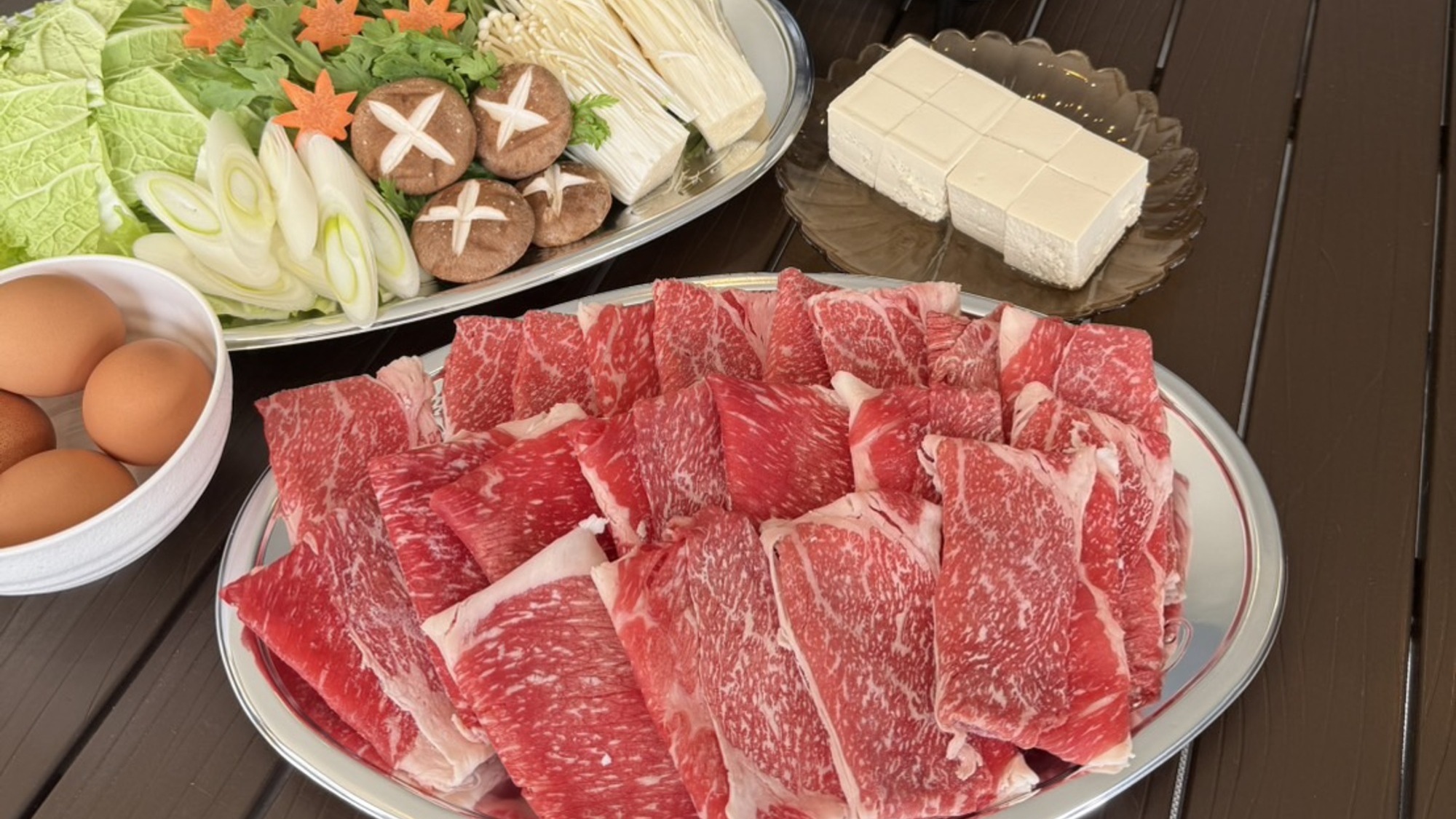 国産黒毛和牛のすき焼き