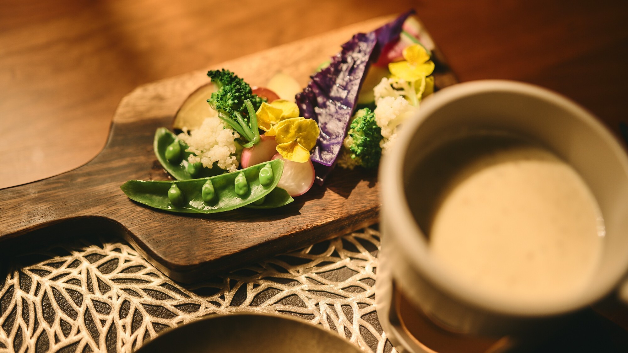ご夕食　地元農家野菜のバーニャカウダ