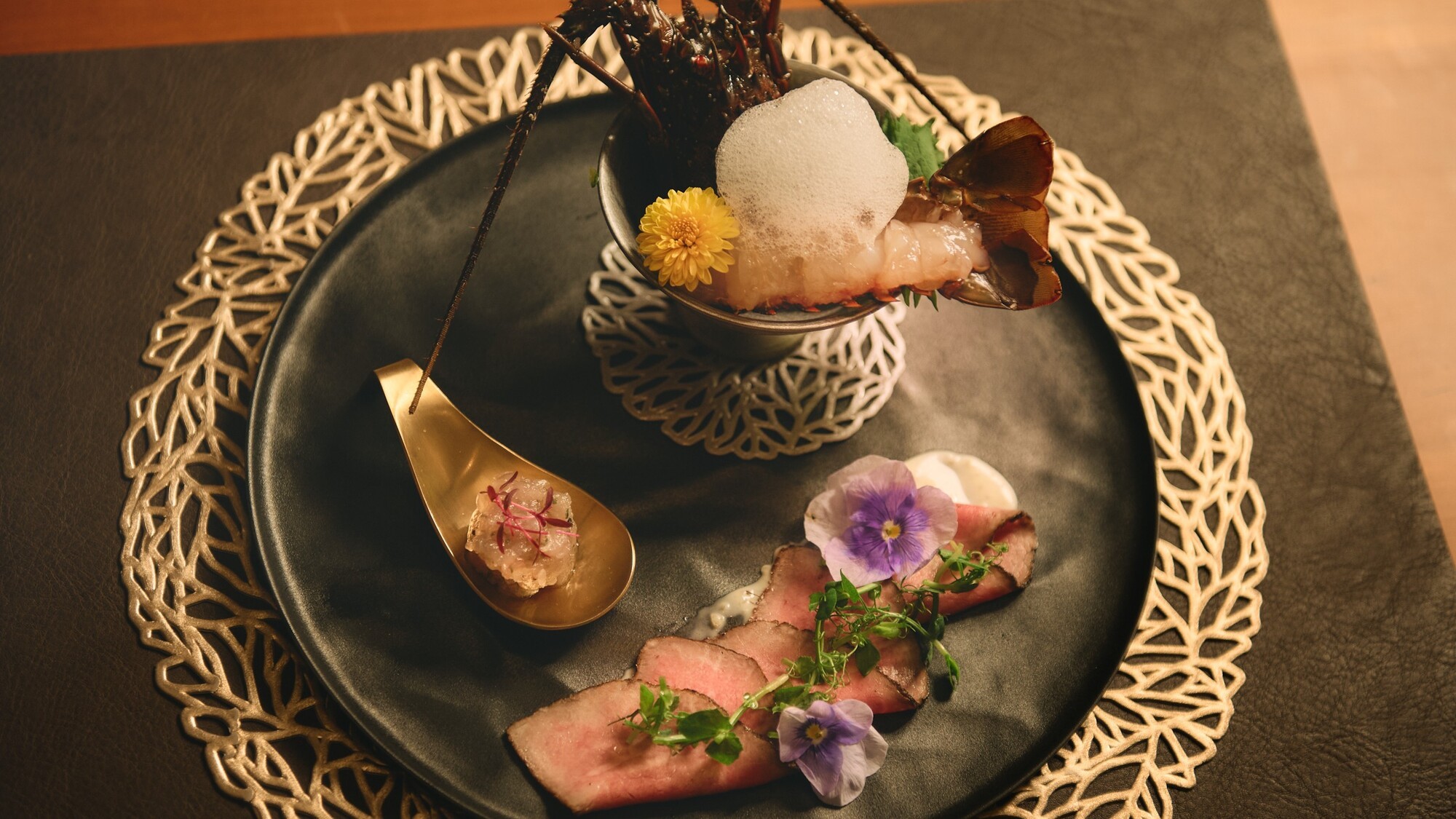 連泊ご夕食　アミューズ3品